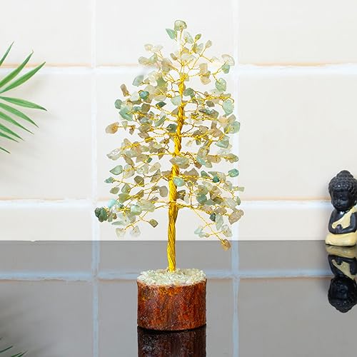 Miniatura 71 de Árbol de la vida de chakras de aventurina amarilla, árbol de cristal para energía positiva, decoración de Feng Shui, árbol de piedras preciosas