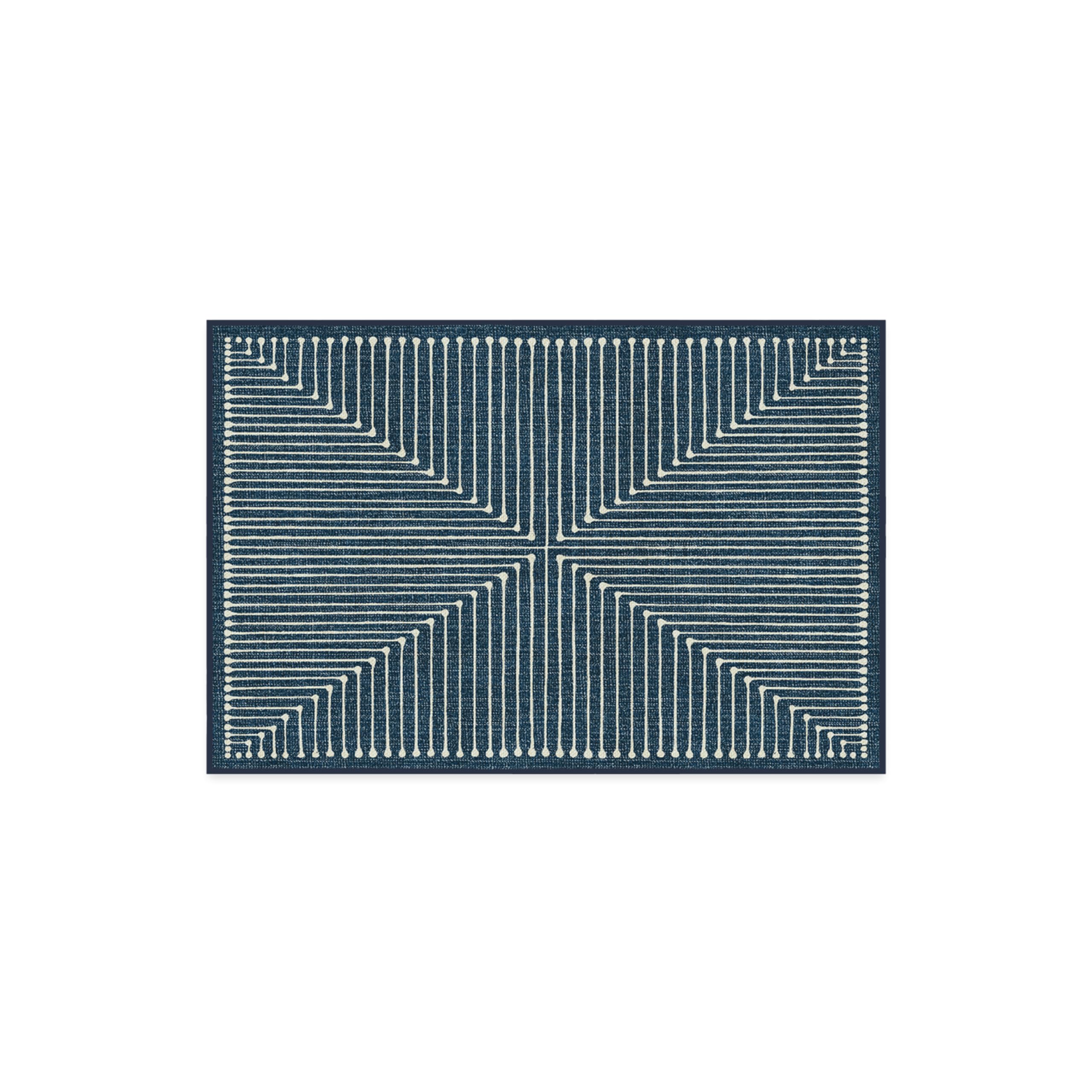 RUGGABLE x Jonathan Adler Machine Washable Modern Area Rug – Inkdrop Lapis Blue 2x3, Stain-Resistant, Non-Slip with Cushioned Pad – Small Rugs for Living Room, Bedroom, Hallway, Entryway & Bathroom
