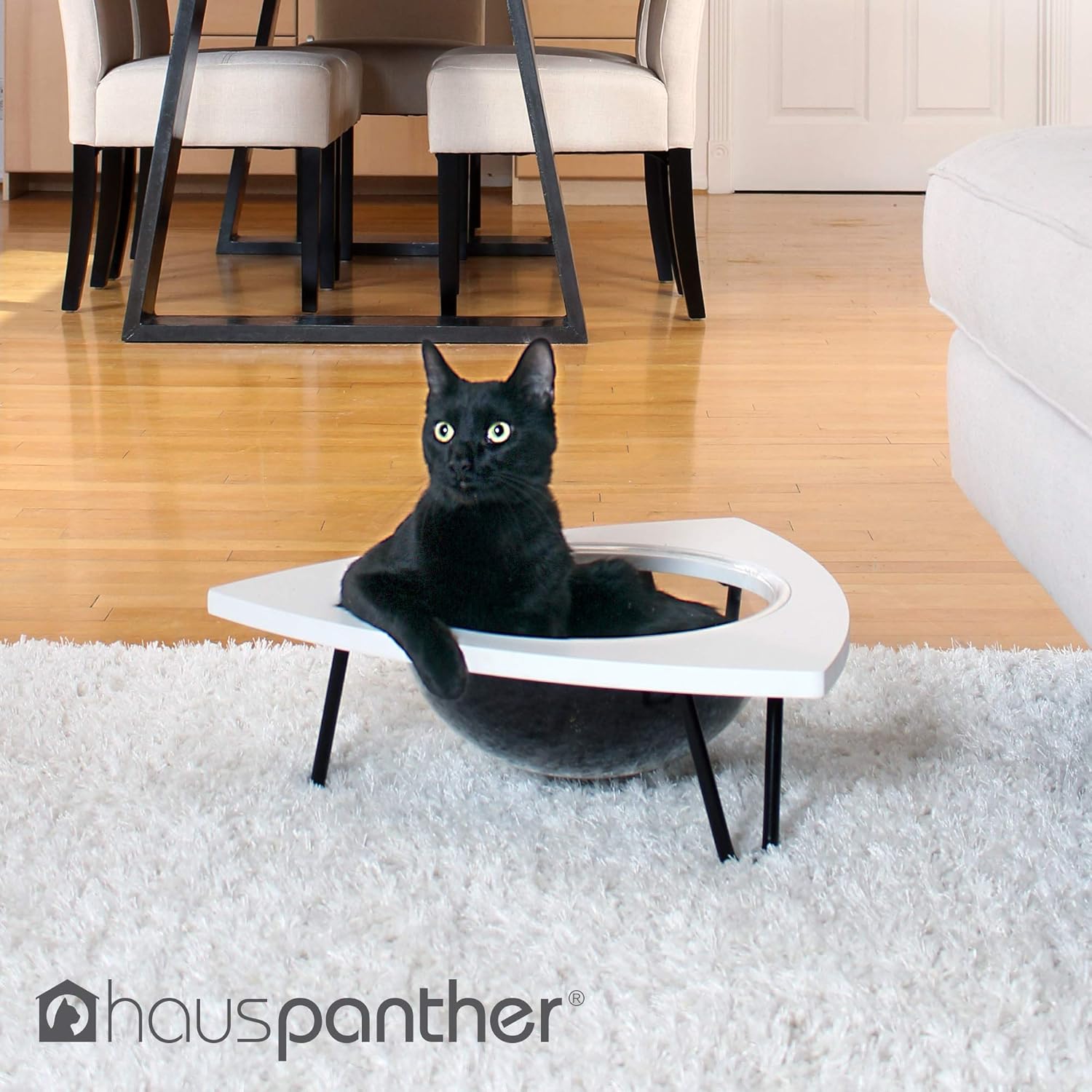 Primetime Petz Hauspanther Tripod - Cat Lounge Pod, White : Pet Supplies