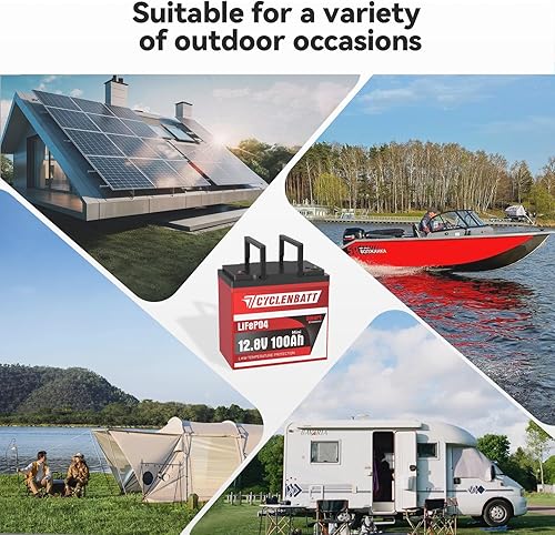 Miniatura 8 de Mini batería LiFePO4 Bluetooth de 12 V 100 Ah, batería de litio de 12 voltios integrada en BMS inteligente de 100 A con protección a baja