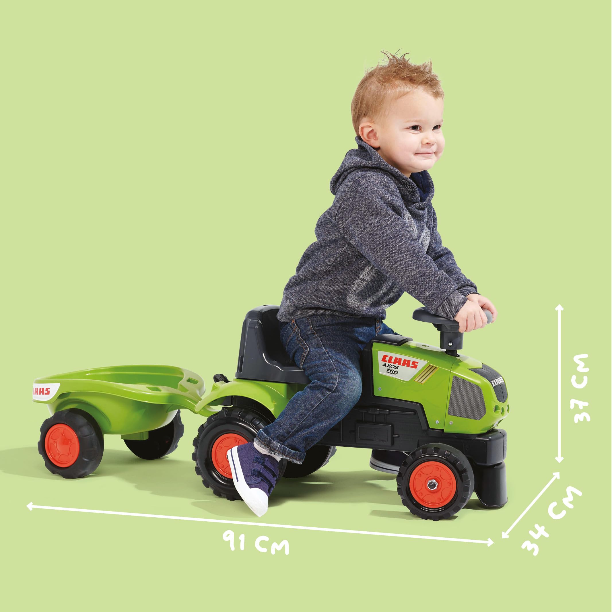Unbekannt & Ciet 1012B - Claas Traktorrutscher mit Anhänger, F1012B