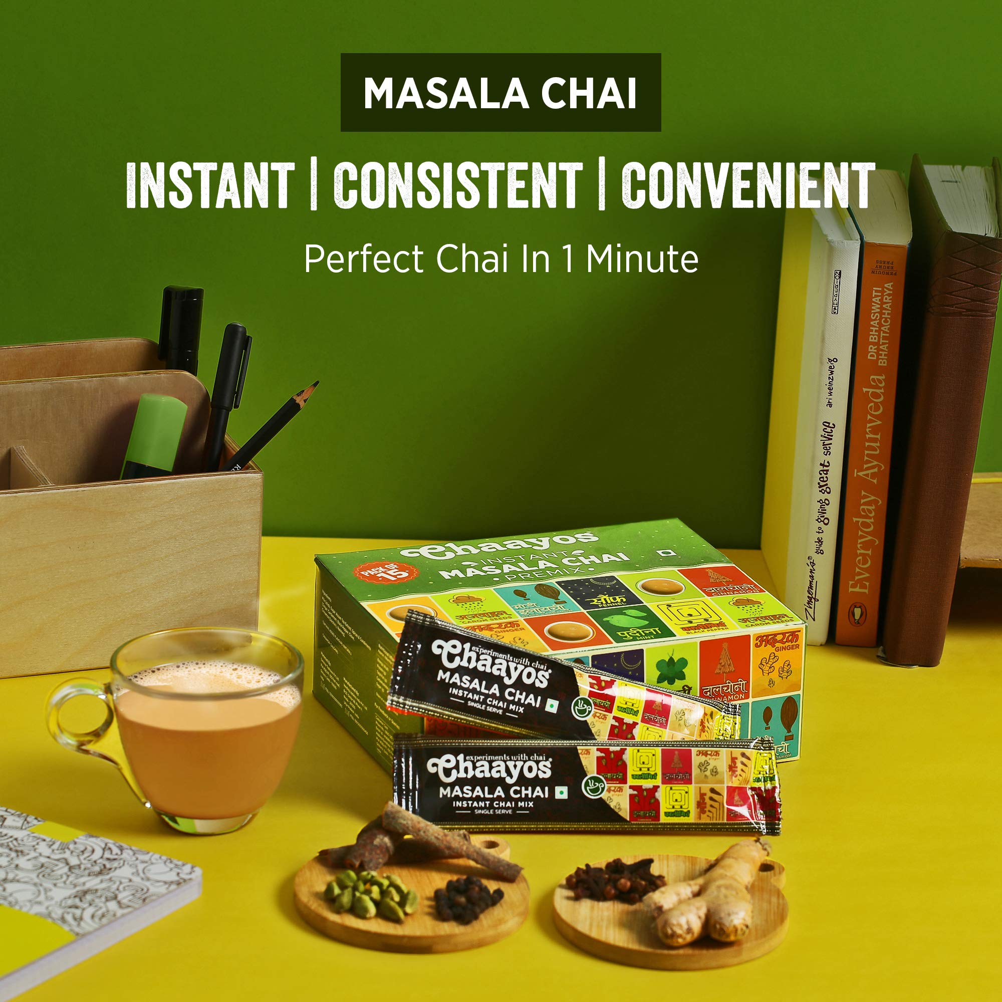 Buy Chaayos Instant Tea Premix Regular Sugar Masala Flavour (30