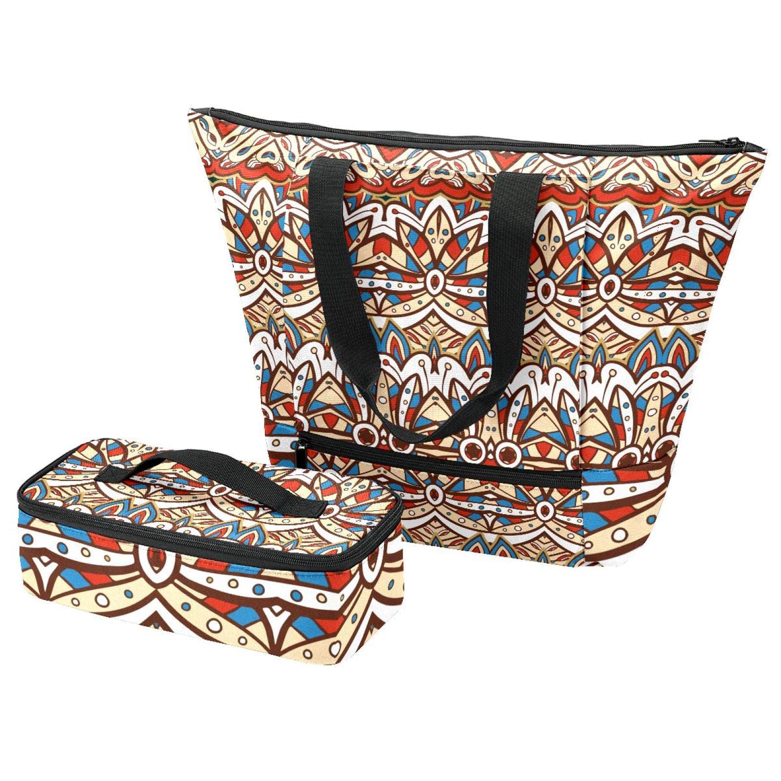 Sac fourre-tout pour le travail et l'école avec lunch bag isotherme assorti