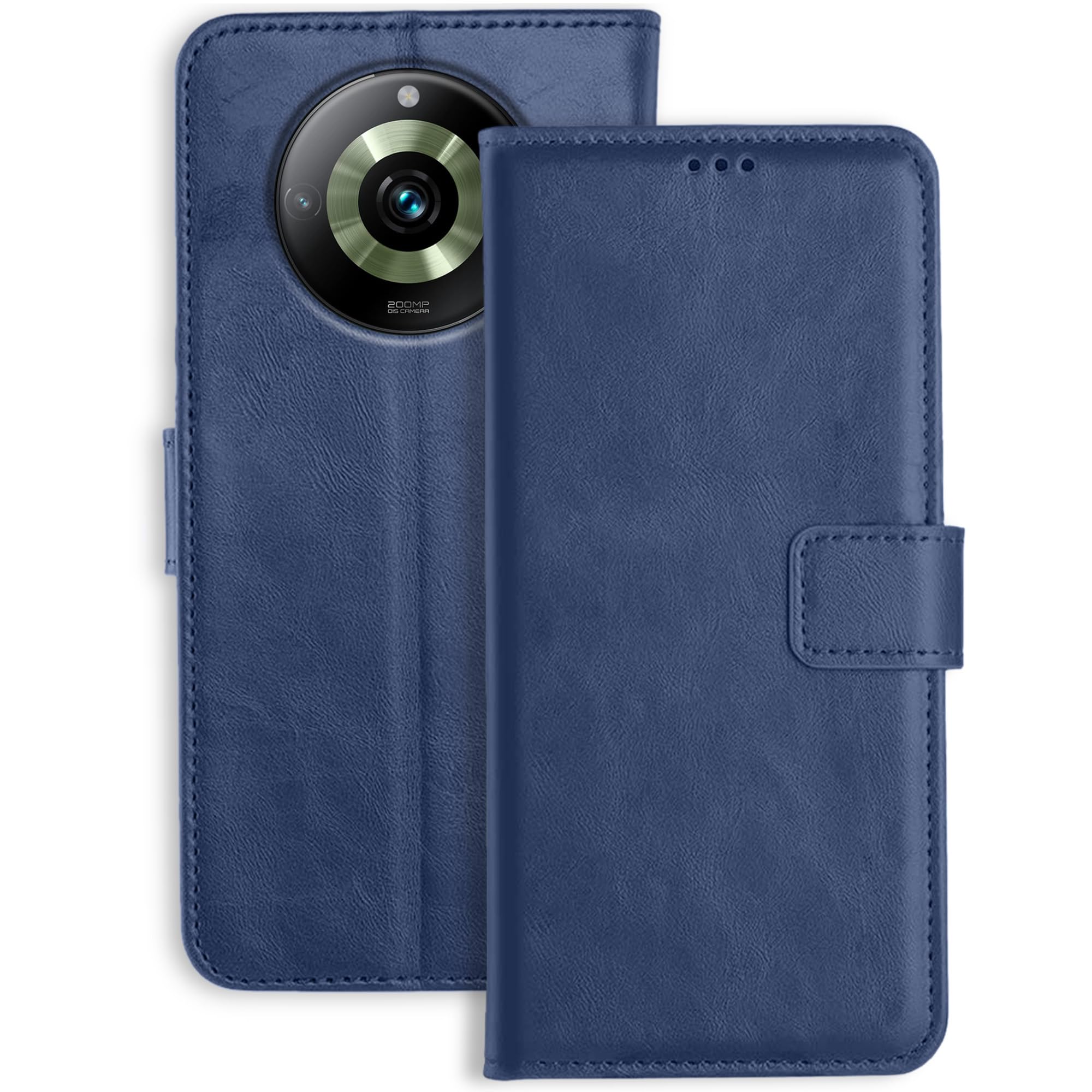 Profov Realme 11 Pro Plus 5G Flip Cover | Leather Finish | Inside Pockets & Stand | Shockproof Wallet Style Magnetic Closure Back Cover Case for Realme 11 Pro Plus 5G (Blue) (B0CLMBYLCM) Amazon Price History, Amazon Price Tracker