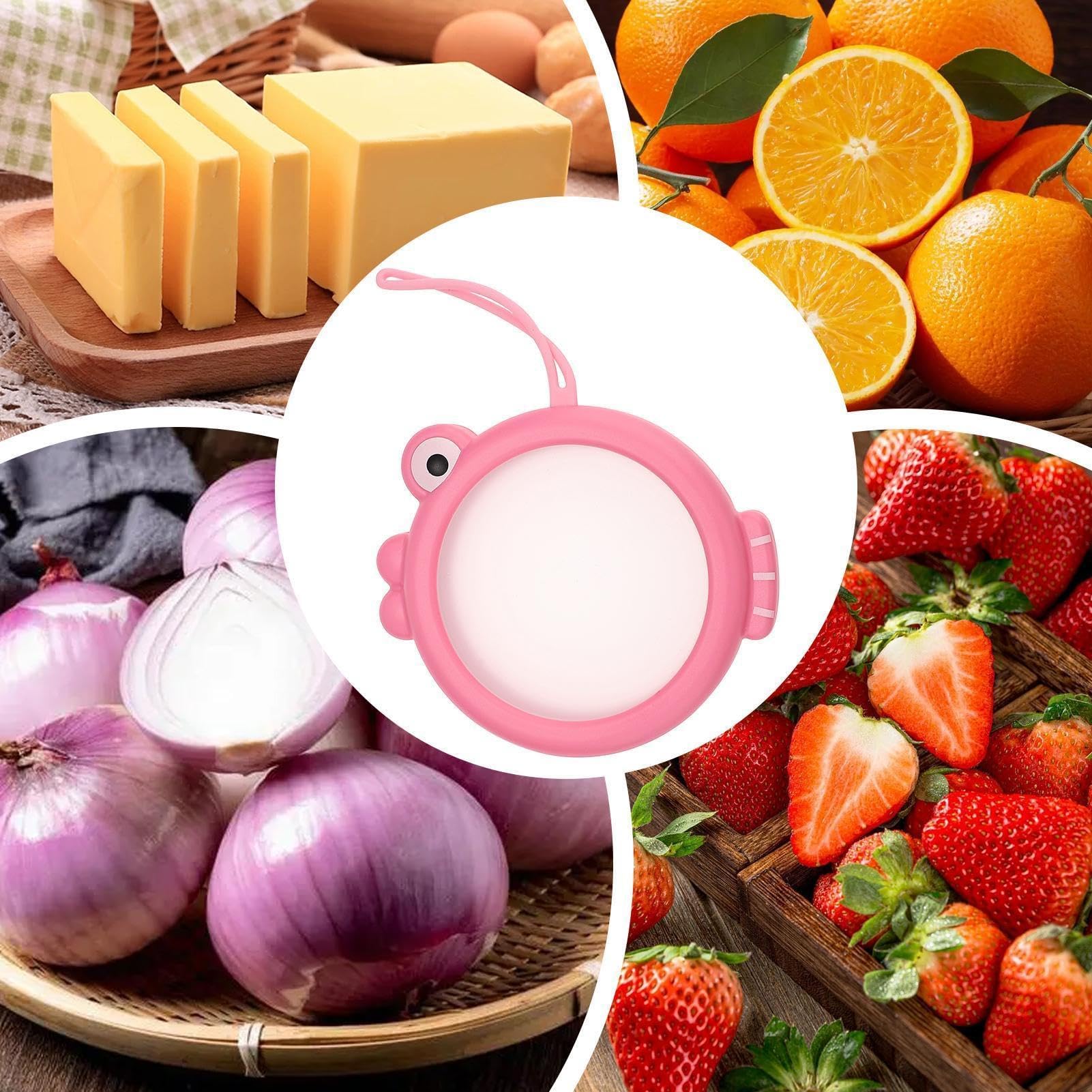 Contenitore per avanzi – salvavita ermetico a forma di pesce per preparare pasti, frutta e formaggio, riutilizzabile per avocado e pomodori per scuola, dispensa, frigorifero, viaggi