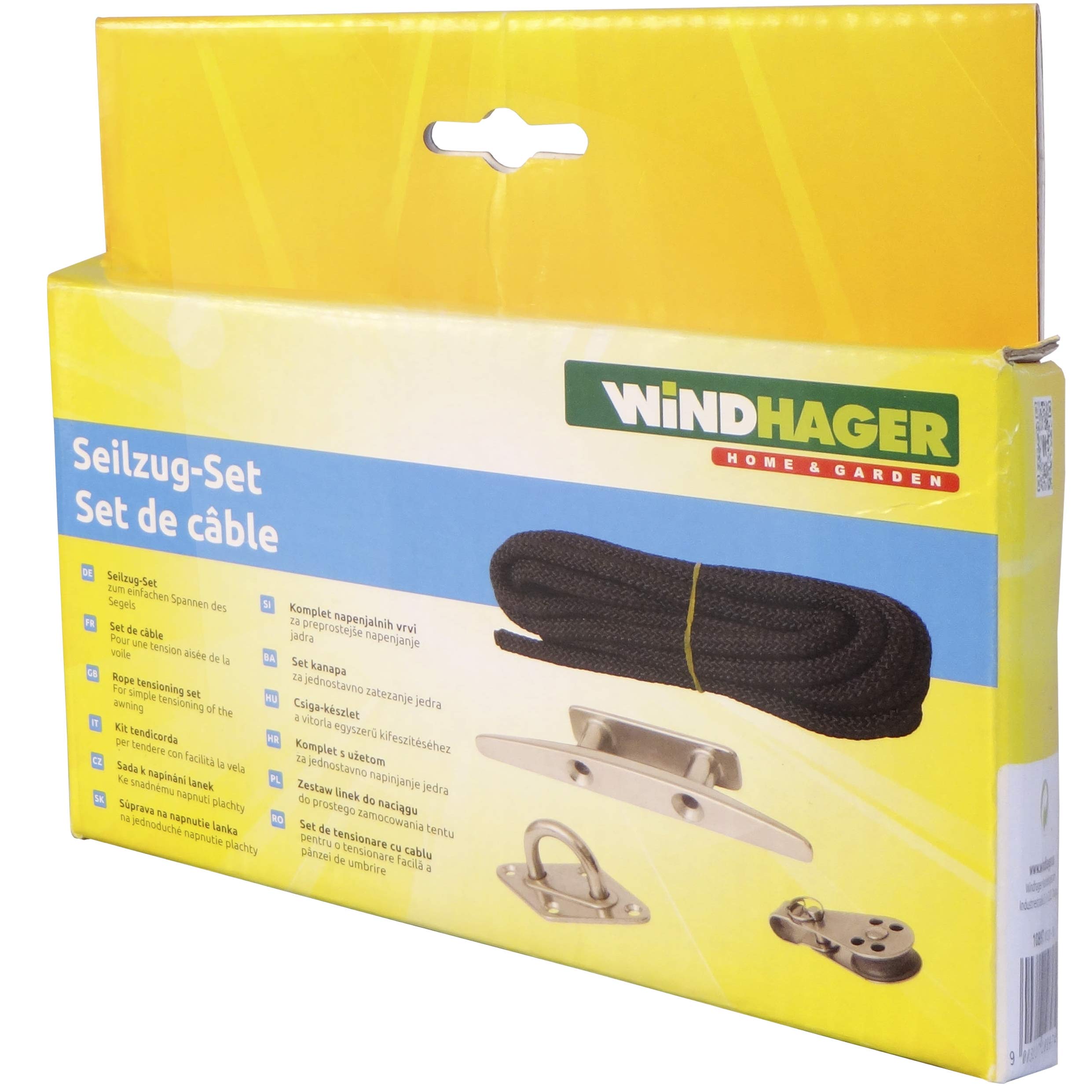 Windhager Set Tiro Fune Per Vele Sole - Acciaio Inox, Per Tende Adria, Facile Bloccaggio - Foto 3