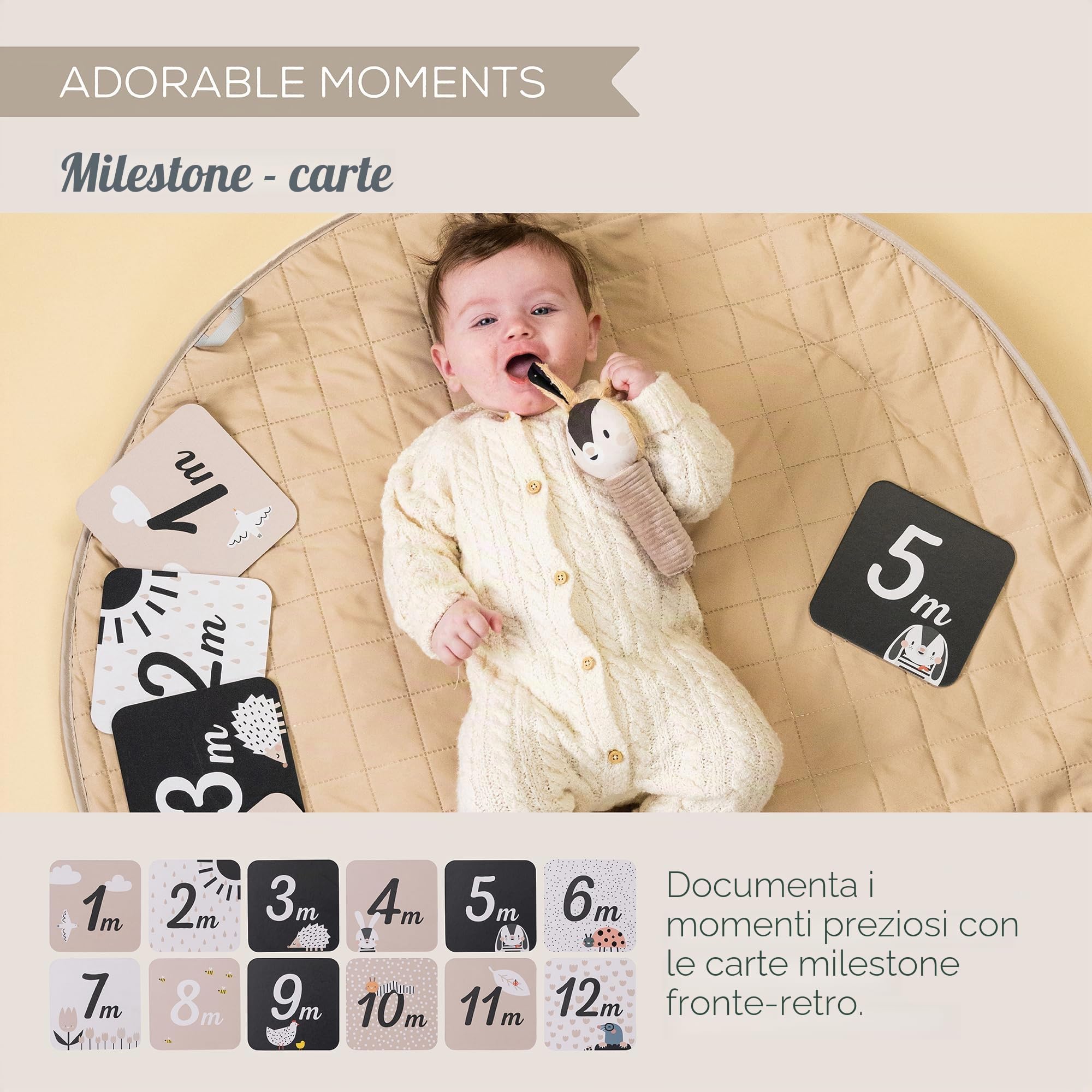 Taf Toys Confezione regalo per neonati in bianco e nero 10 giocattoli per neonati ad alto contrasto con sonaglio mobile, libro sensoriale e altro ancora giocattoli essenziali per la pancia ideale per
