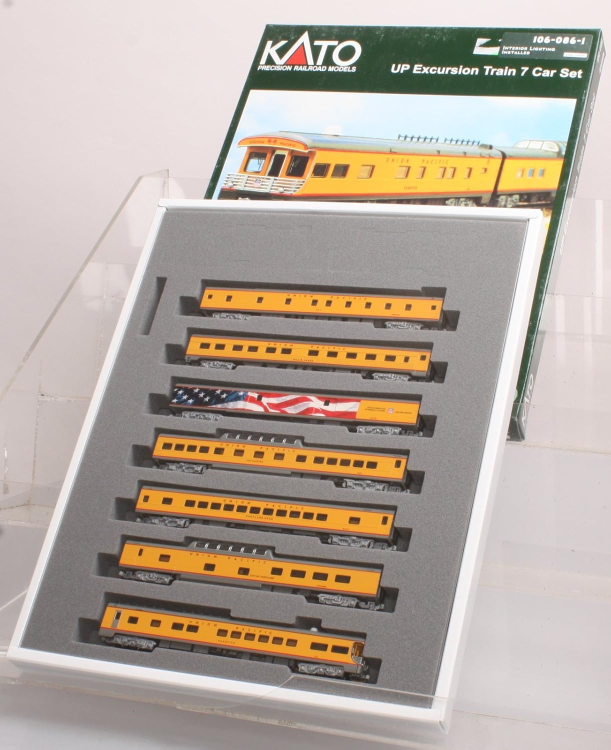 Kato KAT1060861 N Passenger Set w/Lighting, UP/Excursion Train (7)