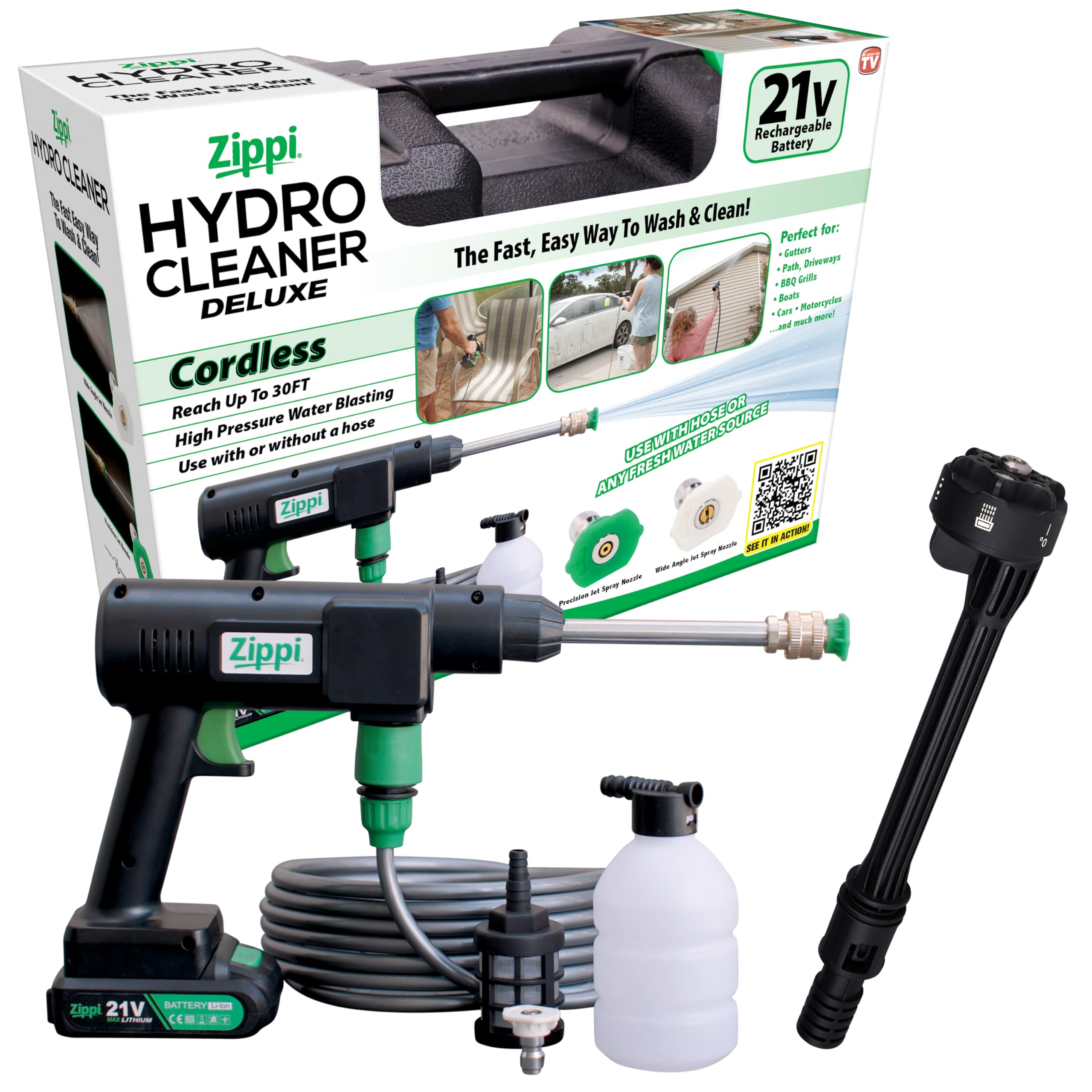 Zippi Hydro Cleaner Deluxe 2025 – Cordless High-Pressure Scrubber