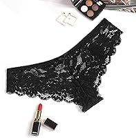 Vista 2 de Avidlove Bragas de encaje floral para mujer, ropa interior sexy hipster en forma de V