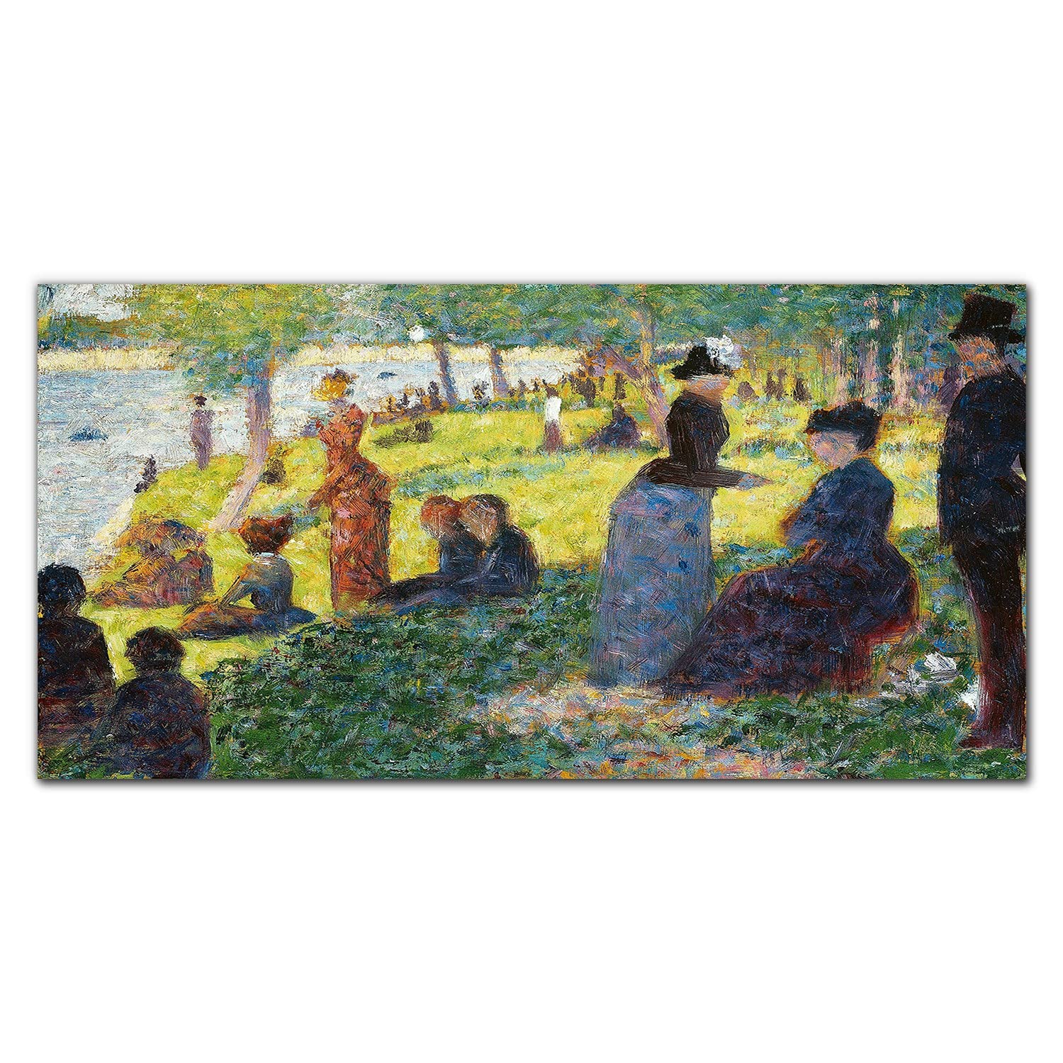 Dosseret en verre trempé 120x60 protection cuisine motif Seurat