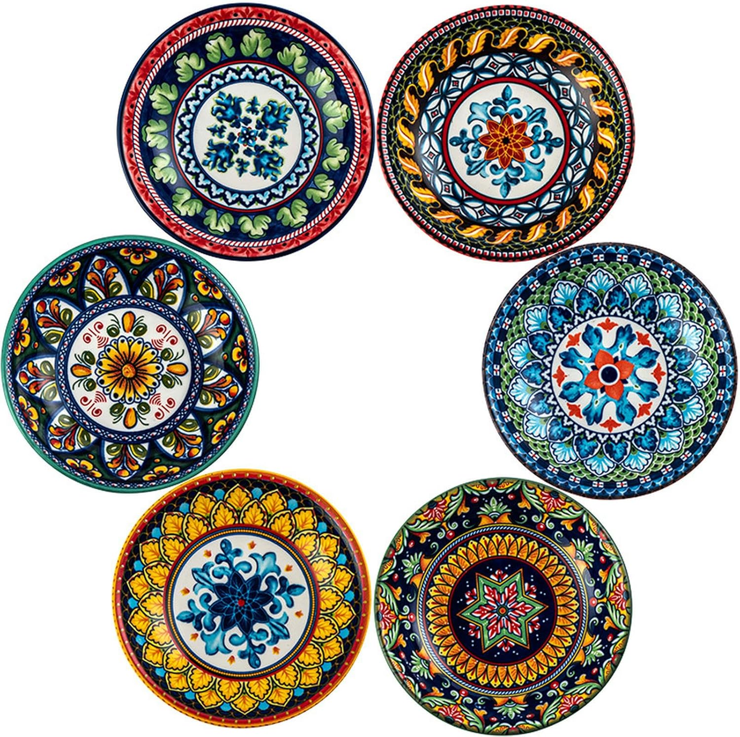 6PCS retro household ceramic tableware, restaurant-specific dip saucer - six colors