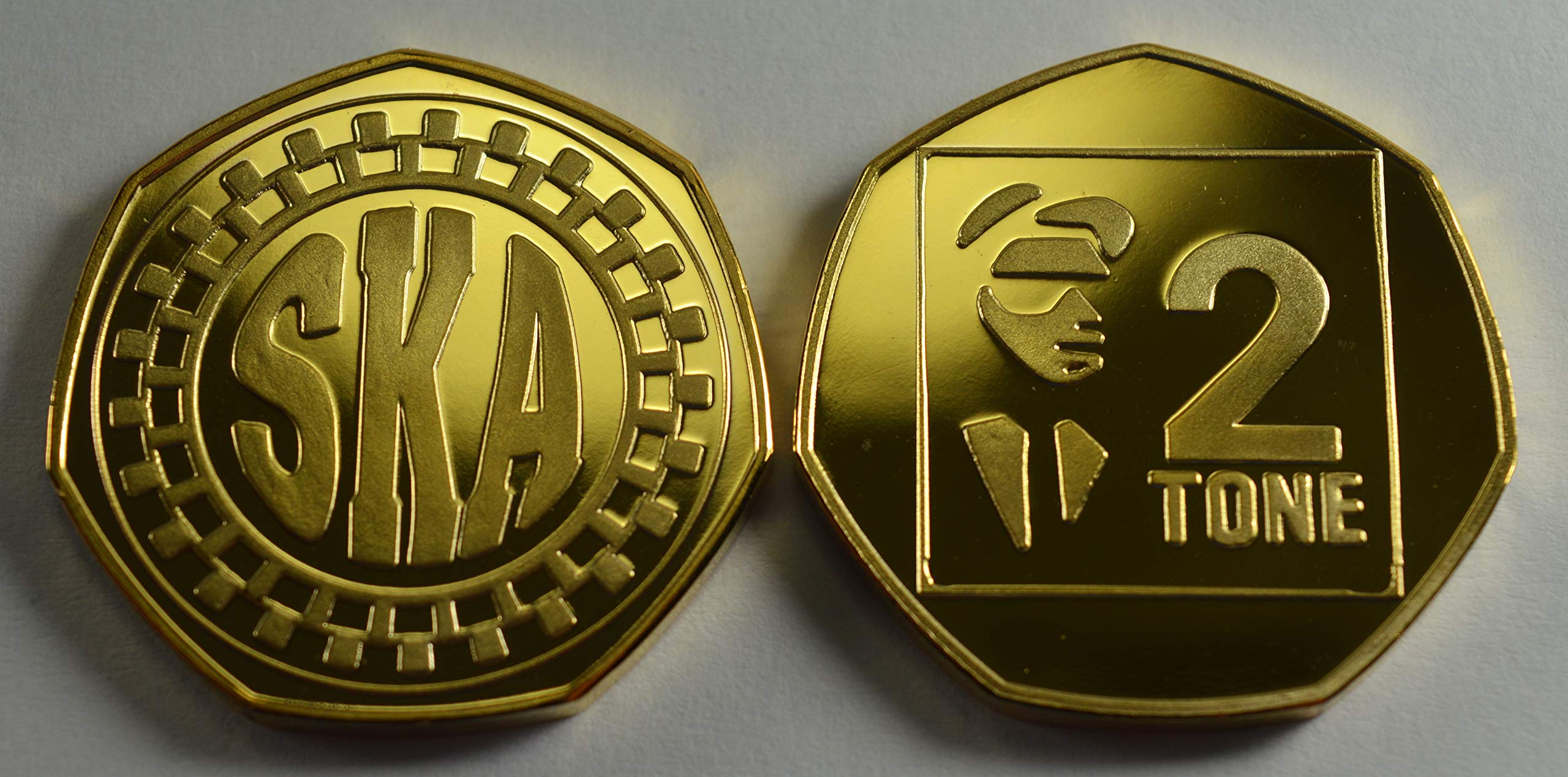 The Commemorative Coin Company Boys Gold Ska 2 Tone 24Ct Commemorative Coin Albums/50P Collectors, New! Reggae, Mod. Two Tone, Rude