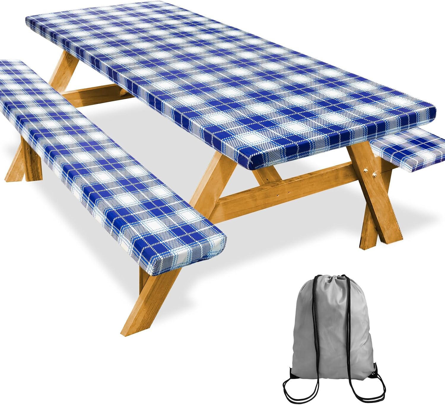 Picnic Table Cover with Bench Covers, 72" x 30" (Rectangular)