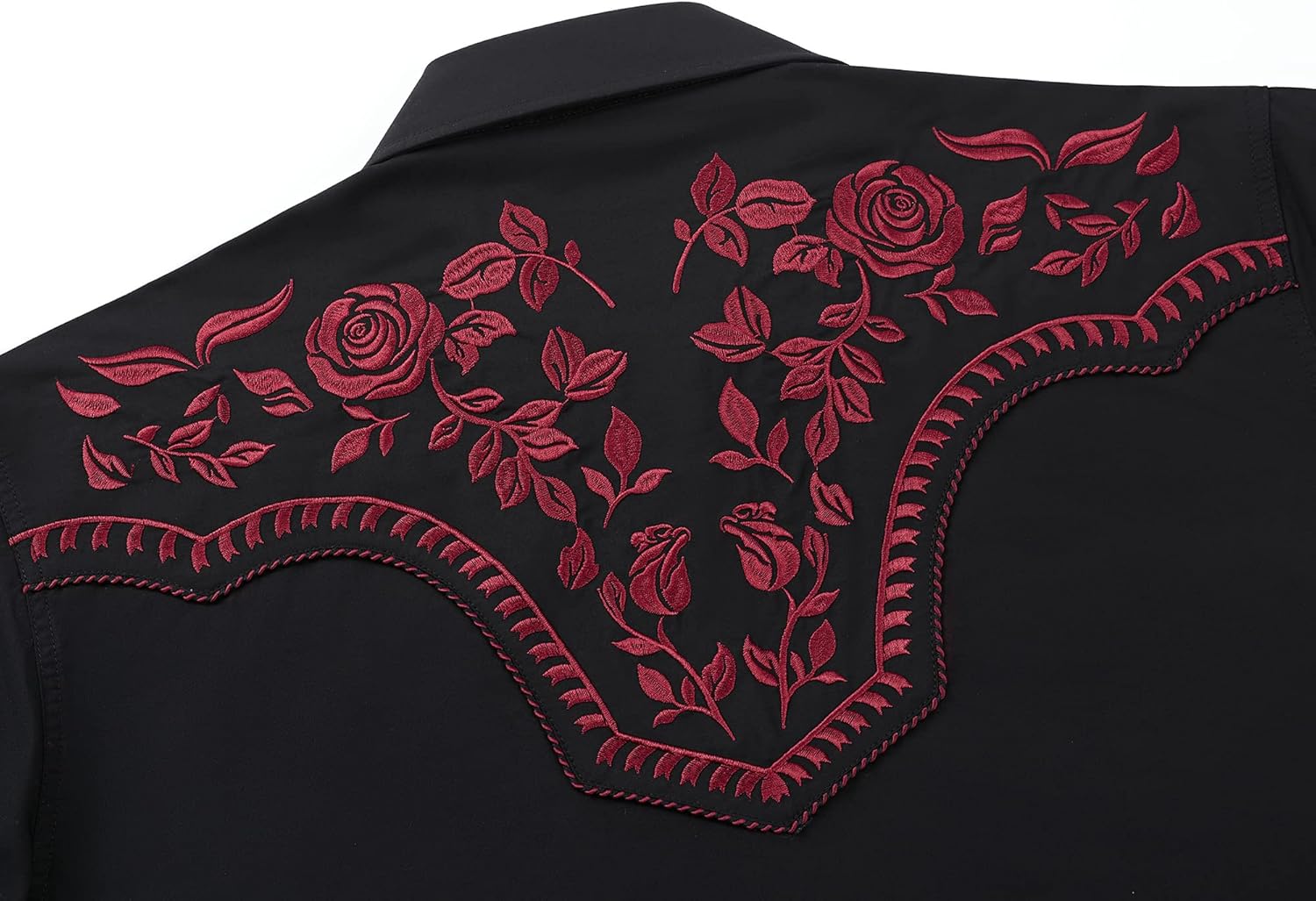 SALVAJE OESTE Men's Western Cowboy Shirt Embroidered Long Sleeve Casual Snap Button Down Shirt - Image 3