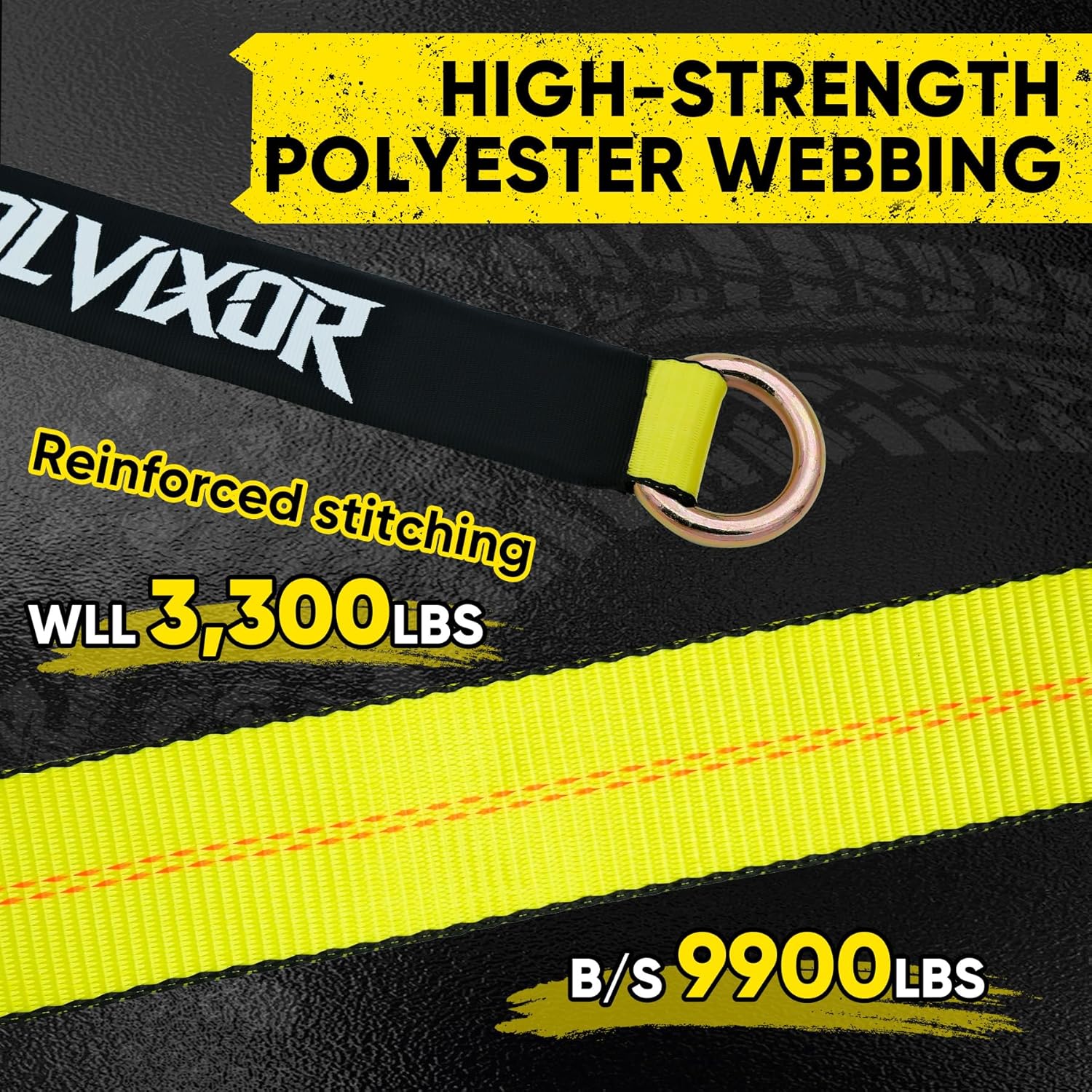 4 Pack Car Tie Down Straps for Trailers 2" x 96" - 9900LBS Break Strength - Tire Ratchet Straps with J Finger Hooks for Hauling UTV, SUV, Truck, Any Cars