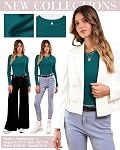 WNEEDU Women Long Sleeve T-Shirt Crewneck Ribbed Knit Slim Fit Tee Tops 2026 Casual Basic Spring Fall Blouse