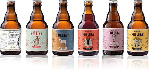 Birra Follina - Tasting Box Kit 6 Craft Beers Unfiltered and Unpasteurized - 33cl - Made in Italy