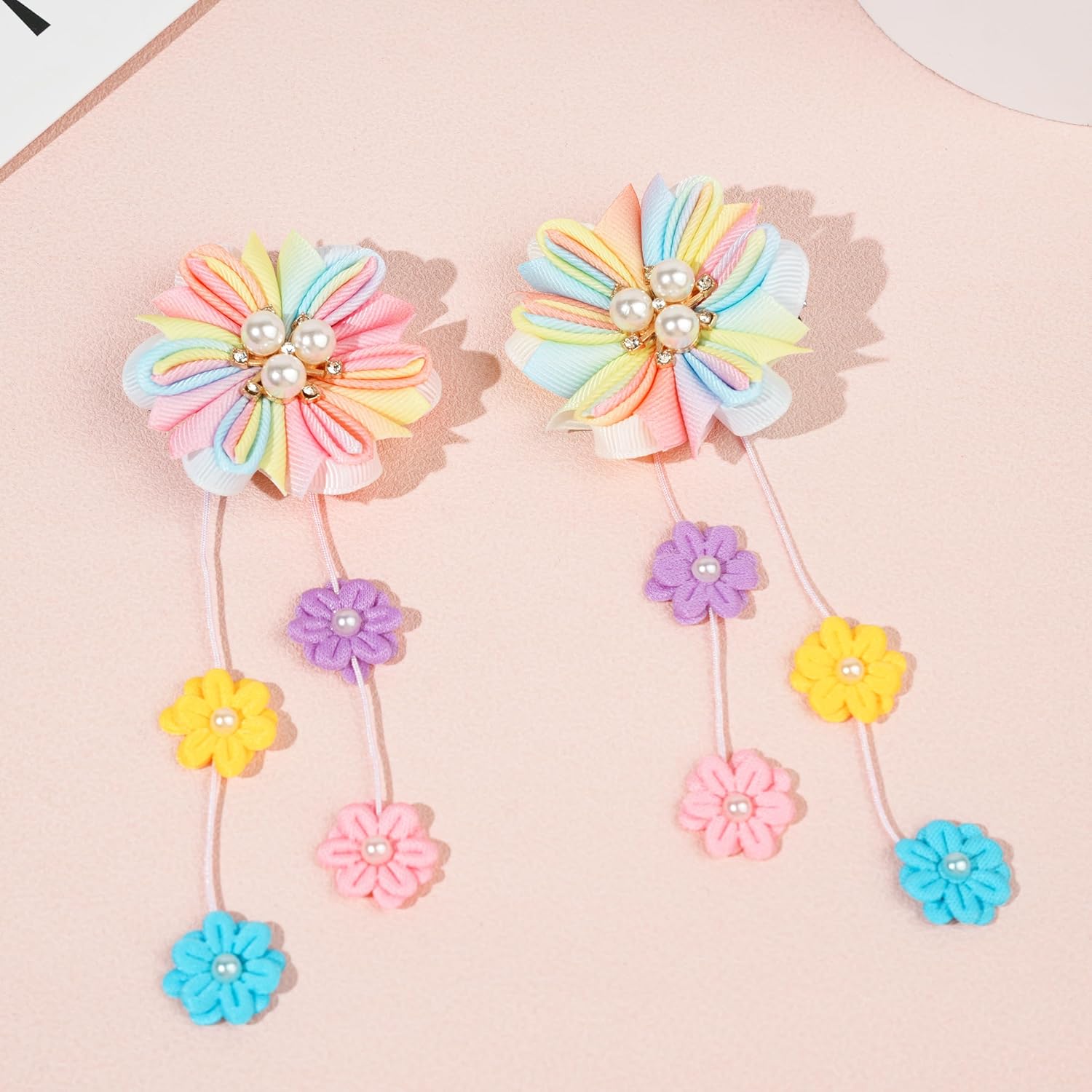 6PCS Hair Bows for Girls Cute Hair Bows for Girls, Flower Hair Accessories for Girl's Grosgrain Ribbon Bows With Alligator Clips Girl Hair Accessories for Kids Teen Toddler Women Girl