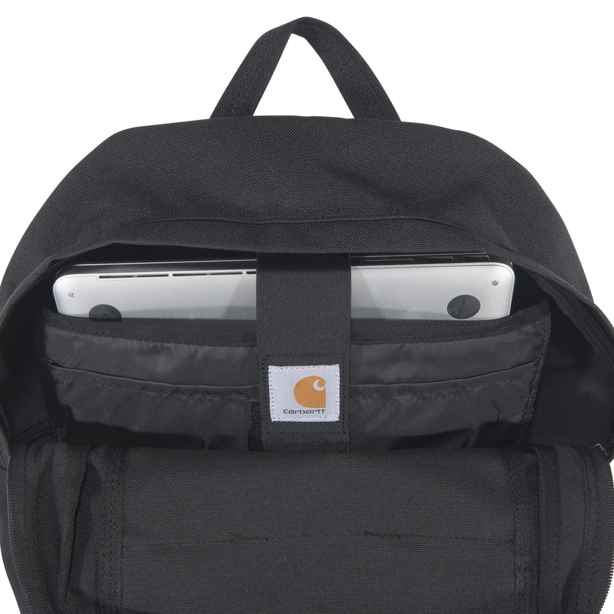 Carhartt Mochila unisex para adultos de 23 litros de un solo compartimento, paquete duradero con funda para portátil y mochila base resistente a la abrasión Duravax, negro, One Size, Mochila de un