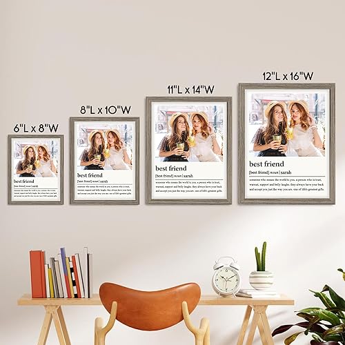 Miniatura 6 de Regalos de cumpleaños para mejores amigas, regalos de lienzo enmarcados personalizados para mejores amigas, impresiones de madera personalizadas con