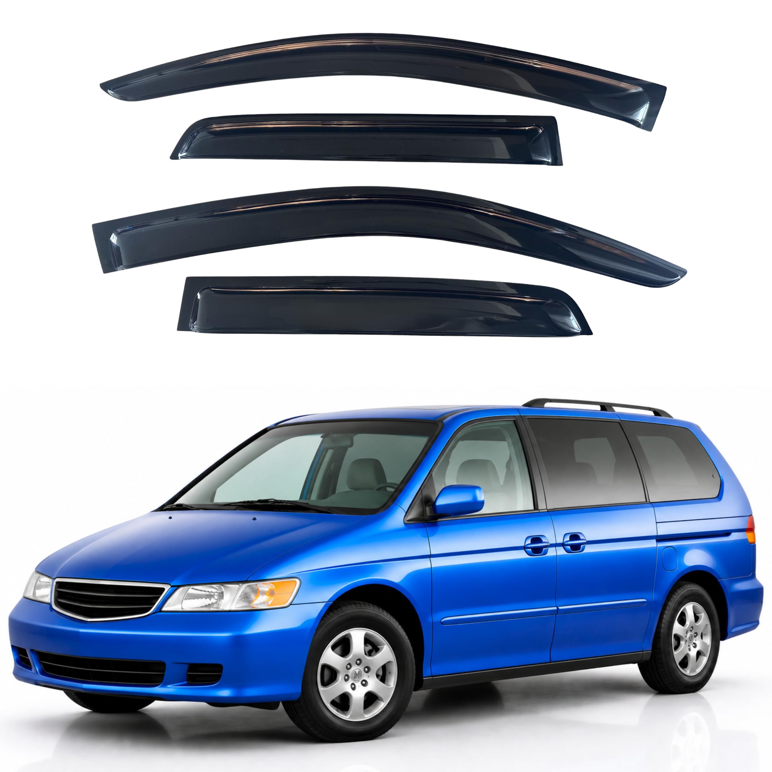IG Window Visors Fit for 2005-2010 Honda Odyssey, Out-Channel Rain Guards Vent Wind Deflectors 4PC, Car Accessories for 05-10 Odyssey