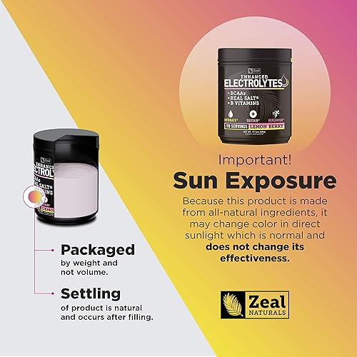 Miniatura 6 de Bebida de recuperación de electrolitos en polvo 90 porciones  Limón Berry con sal real BCAA Vitaminas B suplemento de electrolitos sin azúcar con