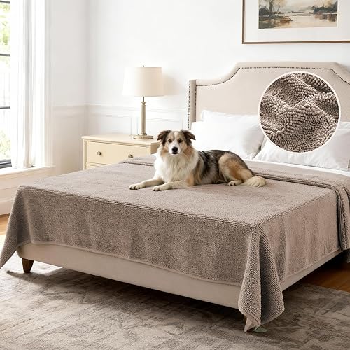 Miniatura 12 de H.VERSAILTEX Funda antideslizante para sofá de mascotas, protector para cama de perro, funda gruesa y suave, apta para mascotas, lavable, funda de