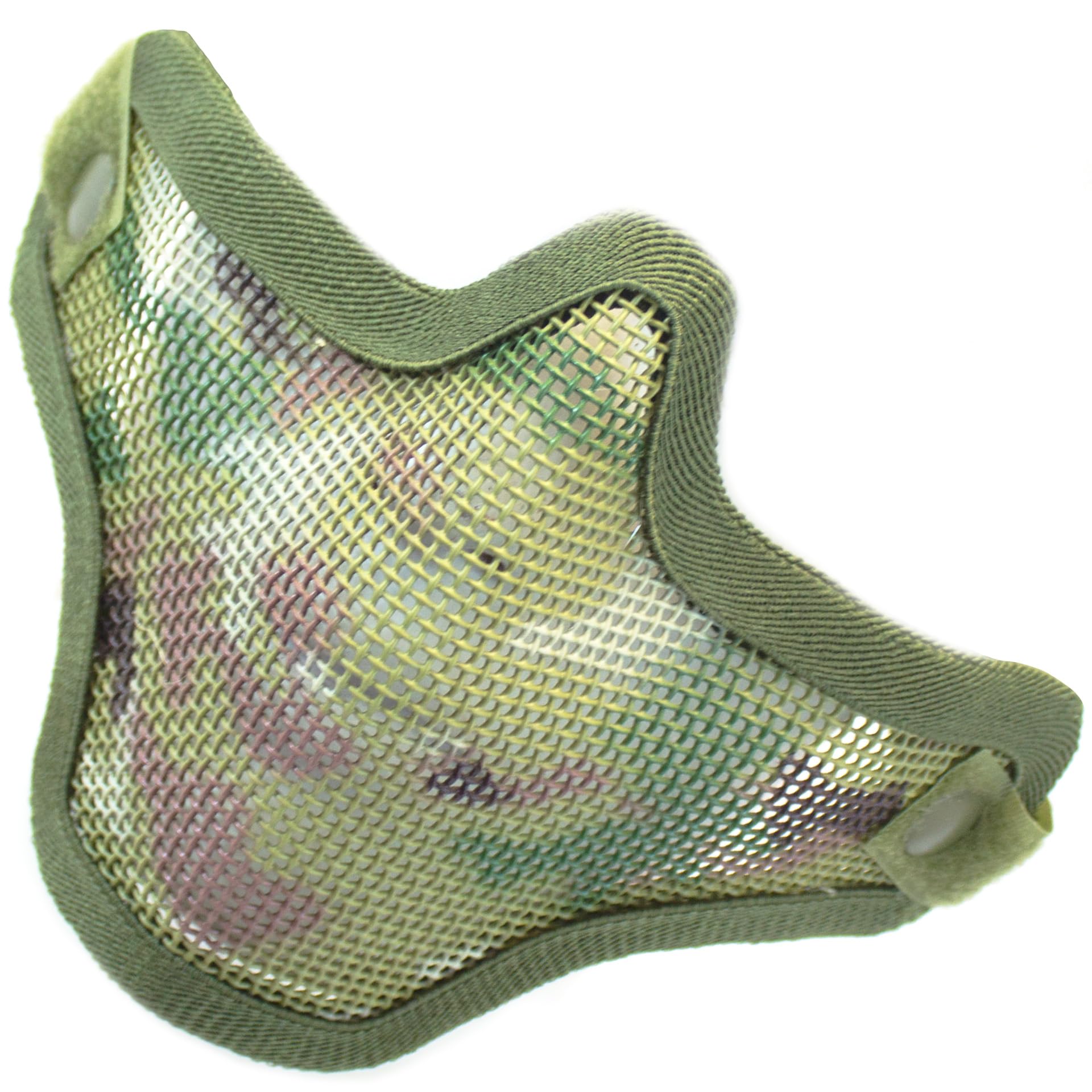 NUPROL Airsoft Mesh Lower Face Shield V1 Steel Mesh Face Protection - CAMO