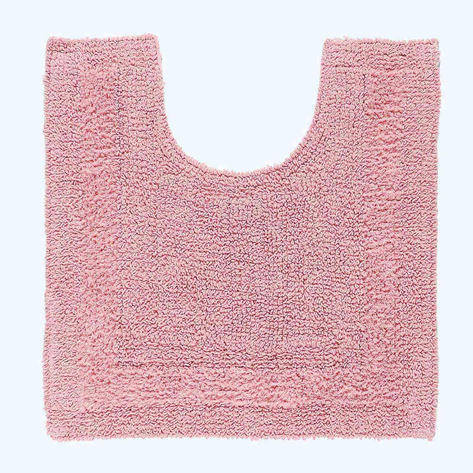 HOMESCAPES Toilet Mat, Luxury 1600gsm Extra Soft 100% Cotton, Reversible Bathroom Mats Non-Slip, Washable, Super Absorbent, Quick-Dry, Raspberry Pink Pedestal Rug for Toilet, 50 x 55 cm — view 24