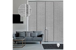 GoDear Design Thermal Insulated Adjustable Sliding Panel Track Blind for Patio Door...