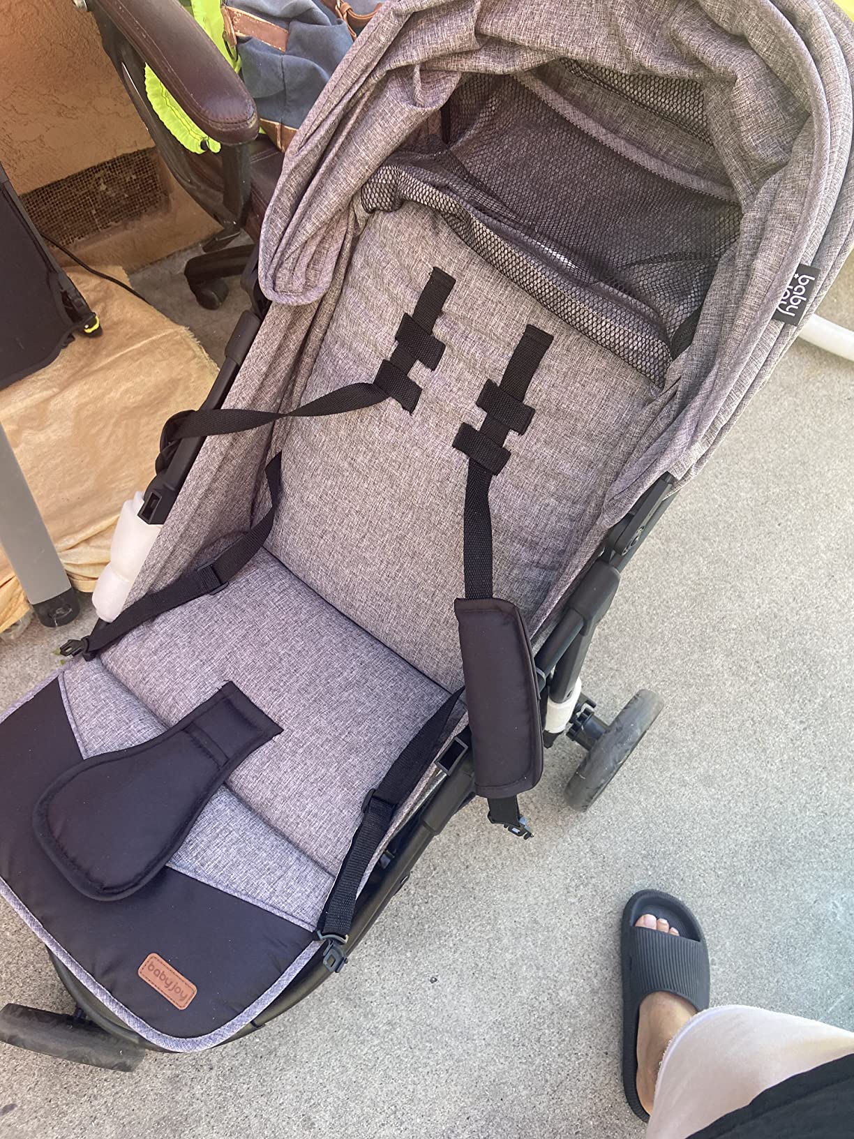 20/mo Finance BABY JOY Jogging Stroller, Jogger Travel System with 5