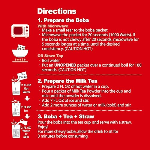 Miniatura 12 de J WAY Instant Boba - Juego de té verde con piña y maracuyá con auténtica tapioca Boba y fruta, colorido, listo en menos de un minuto, popotes