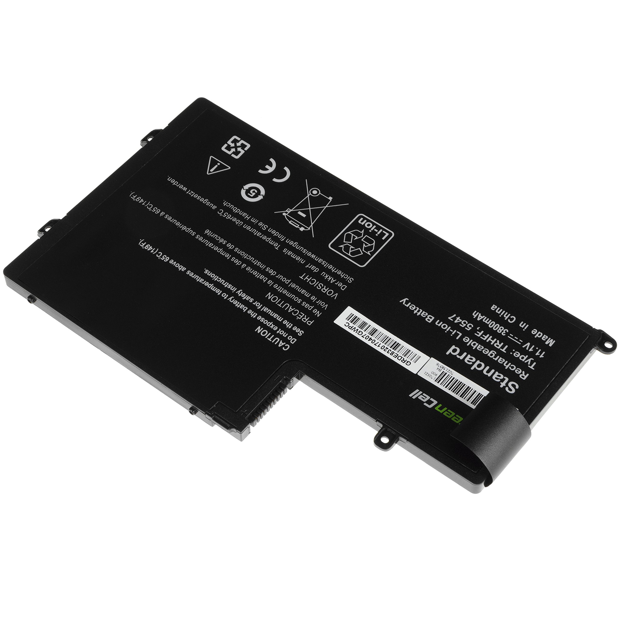 Green Cell® TRHFF Batería para DELL Latitude 3450 3550 Inspiron 15 5542 5543 5545 5547 5548 5557 14 5442 5443 5445 5447 Ordenador (3400mAh 11.1V Negro)