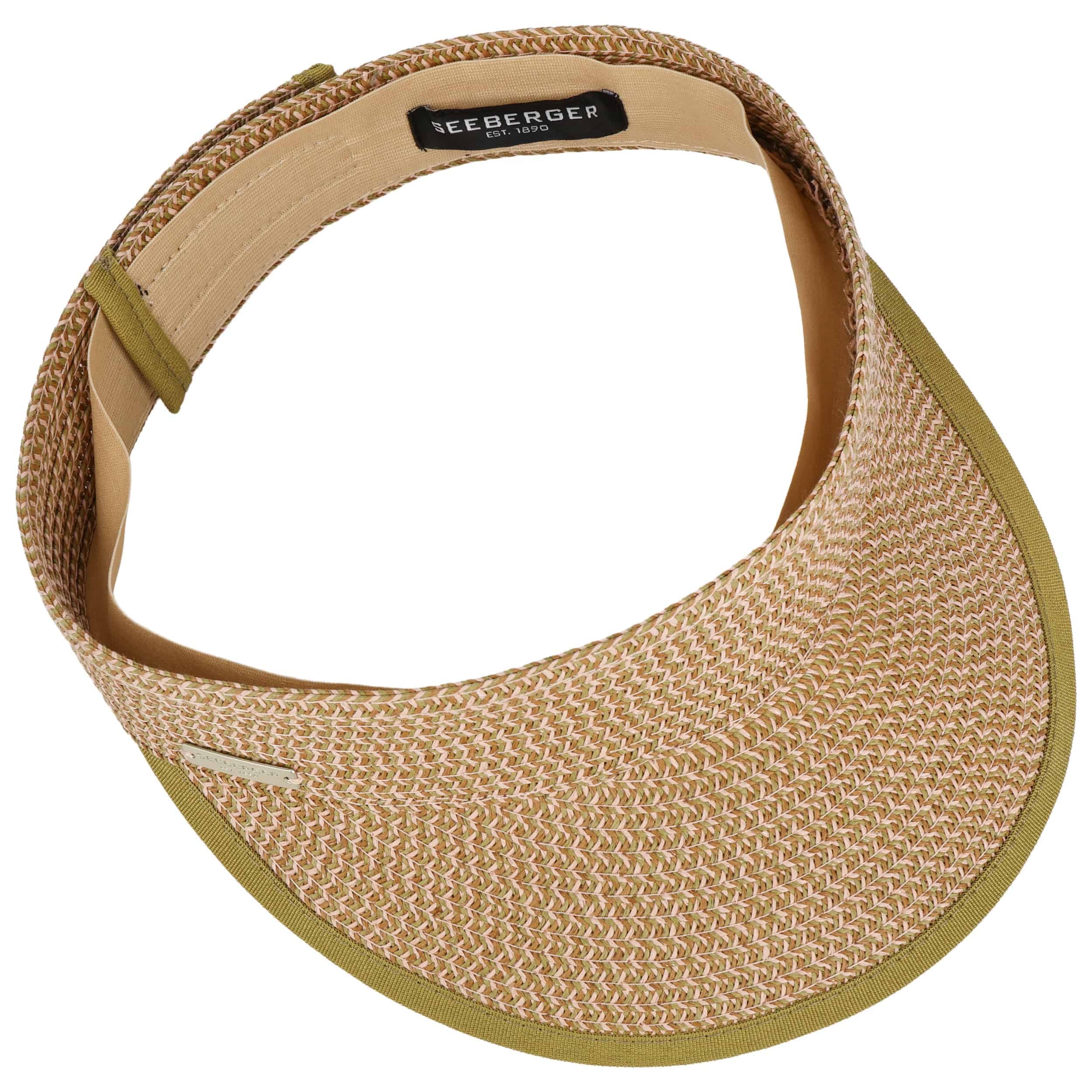 Seeberger Vandalia Visor Strohvisor Sonnenvisor Damenvisor Damen - mit Schirm, Klettverschluss, Klettverschluss Sommer Frühling-Sommer