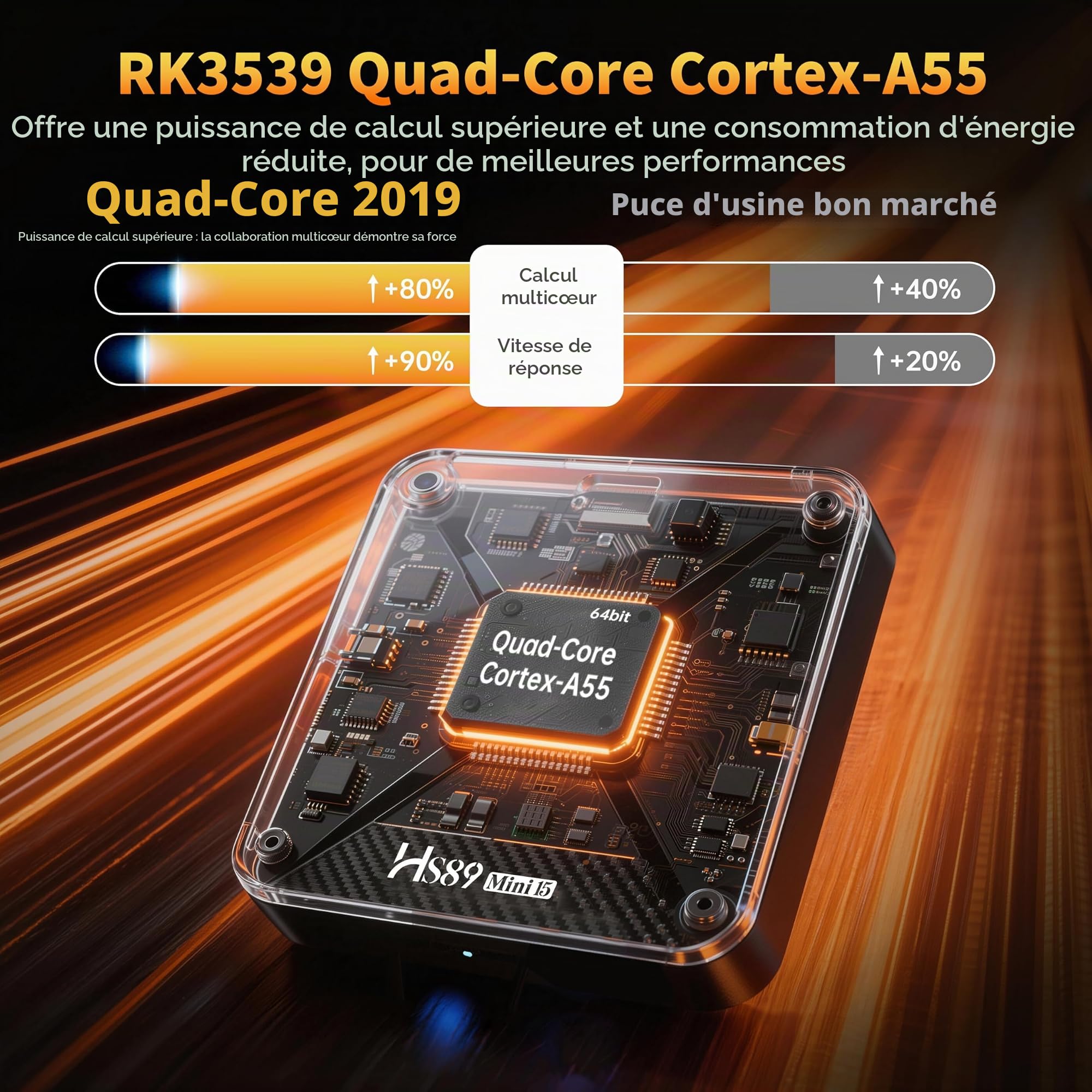 Android TV Box,Android 14.0 Boîtier 4 Go de RAM,32 Go de ROM