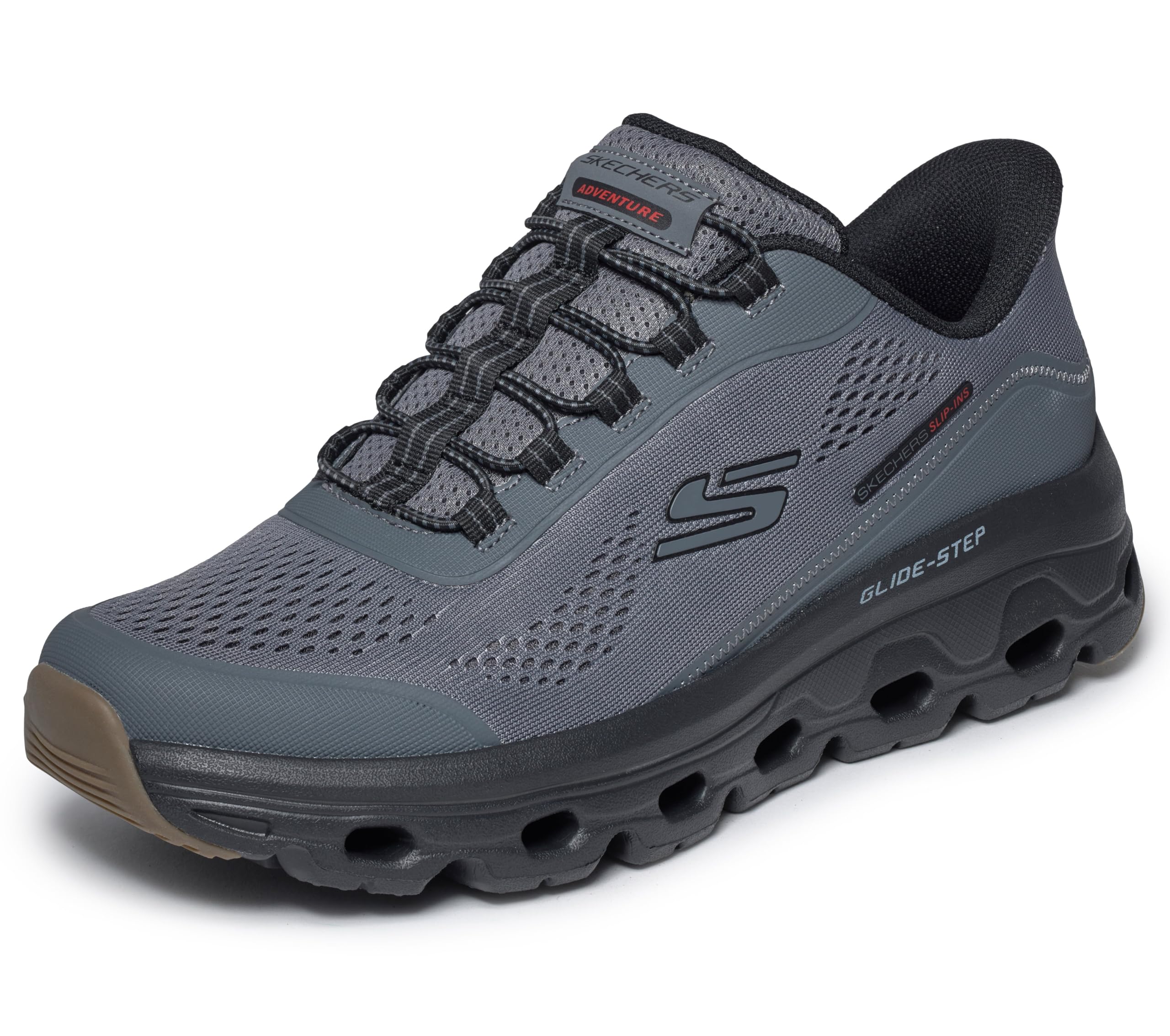 Skechers Men's Glide-Step Sole Hands Free Slip-in,Charcoal/Black,14