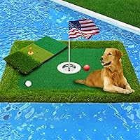 Vista 9 de Verde de golf flotante para piscina, varios tamaños (35"x24"/47"x35"/63"x47") para adaptarse a tus necesidades, green de chipping flotante, ideal
