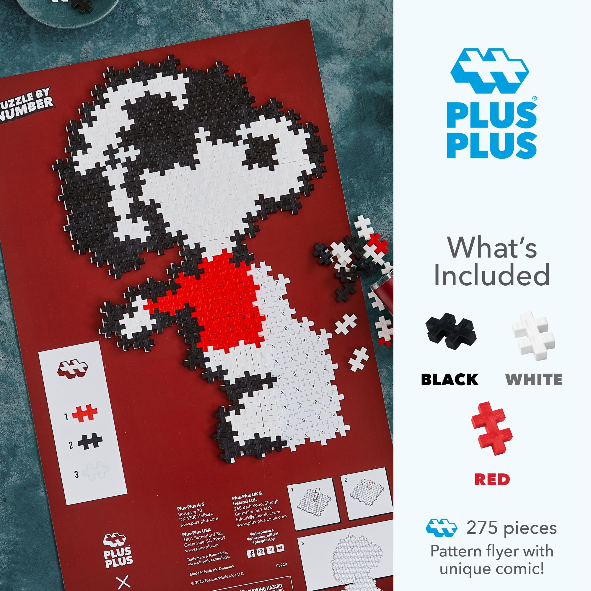 Amazon.com: Plus Plus Puzzle By Number, Joe Cool - 275 Piece Mini