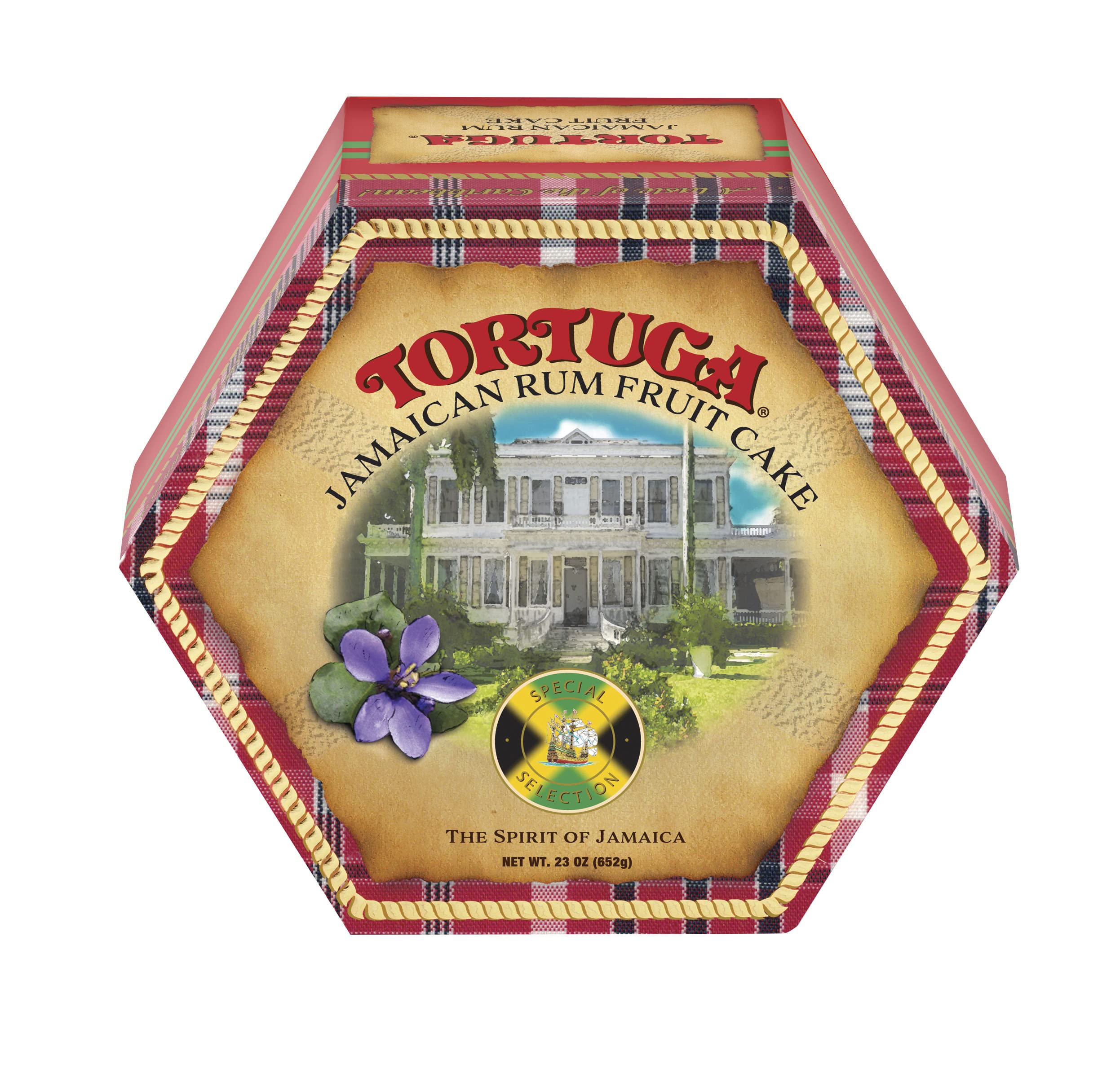 Tortuga Jamaican Christmas Fruit Cake - 23oz - An Exquisite Fruit Cake With Rum For Stocking Stuffers, Gift Baskets - Gourmet Rum Cakes Tortuga - Fruit Cakes for Christmas