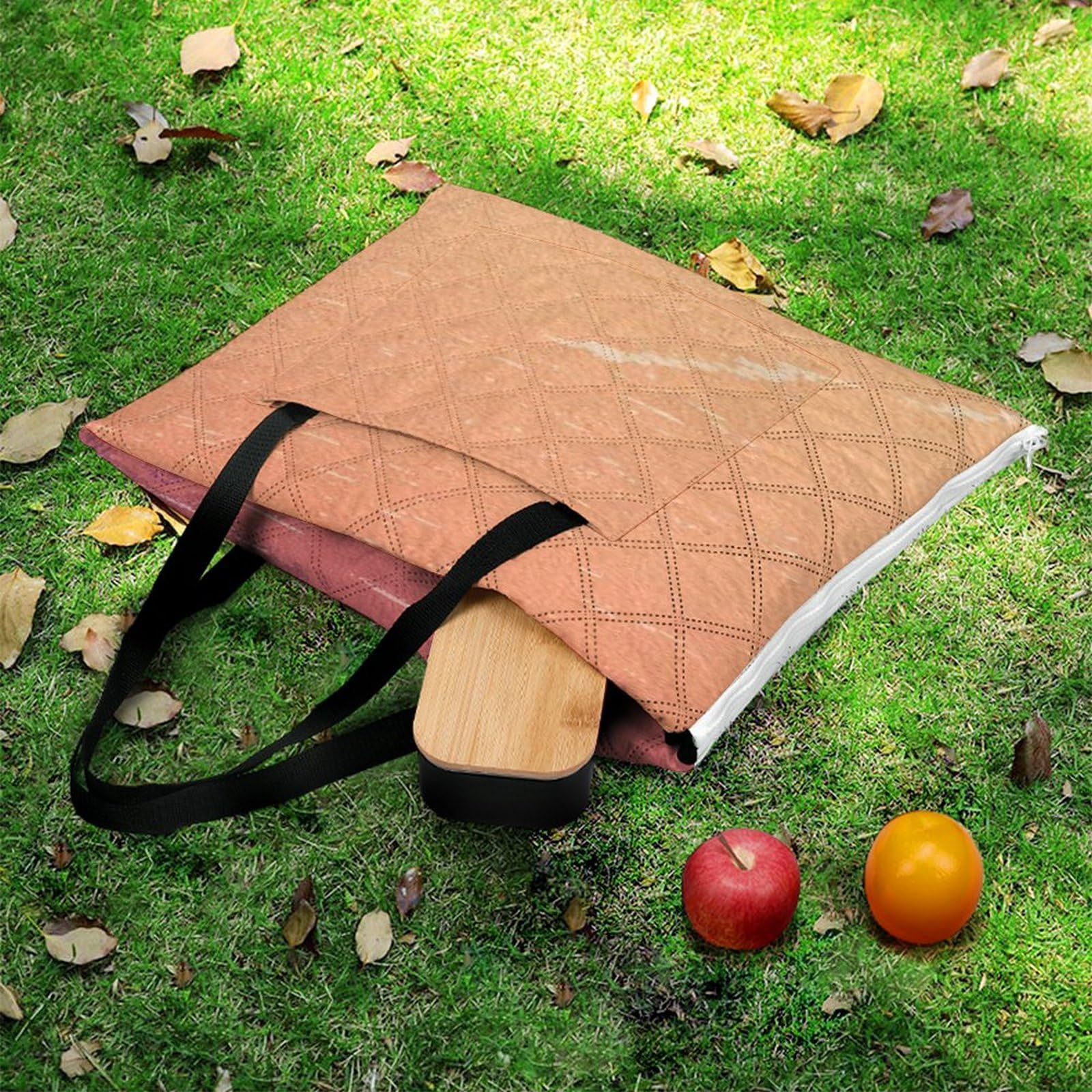 Couverture de pique-nique extra large avec sangle de transport - Pliable, légère et imperméable - 200 x 200 cm - Pour plage, camping, randonnée, parc, terrasse
