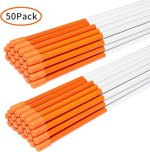 Miniatura 7 de YIDIE Marcadores de entrada de nieve de 48 pulgadas, estacas de fibra de vidrio reflectante, paquete de 25 para estacionamientos, pasarelas