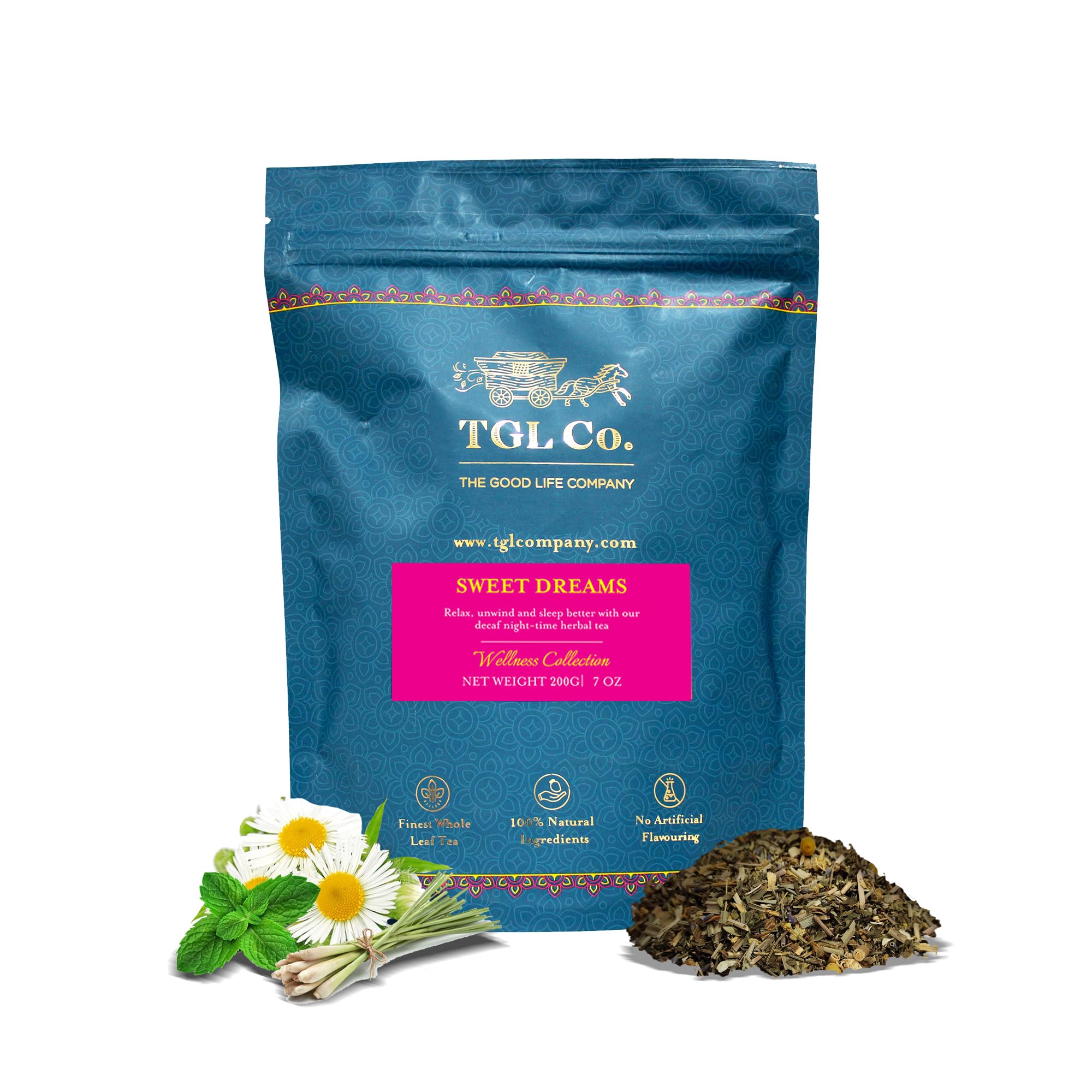 TGL Co. Sweet Dreams Tea Loose Leaf 200 Gm | Improve Sleep | Relives Stress | Anti Inflammatory | Improves Digestion (B082YFZDHW) Amazon Price History, Amazon Price Tracker