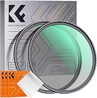 Vista 1 de K&F CONCEPT - Kit de filtros de difusión negro de 52 mm, 1/4 y 1/8, filtros de efecto cinematográfico de niebla con revestimiento multicapa