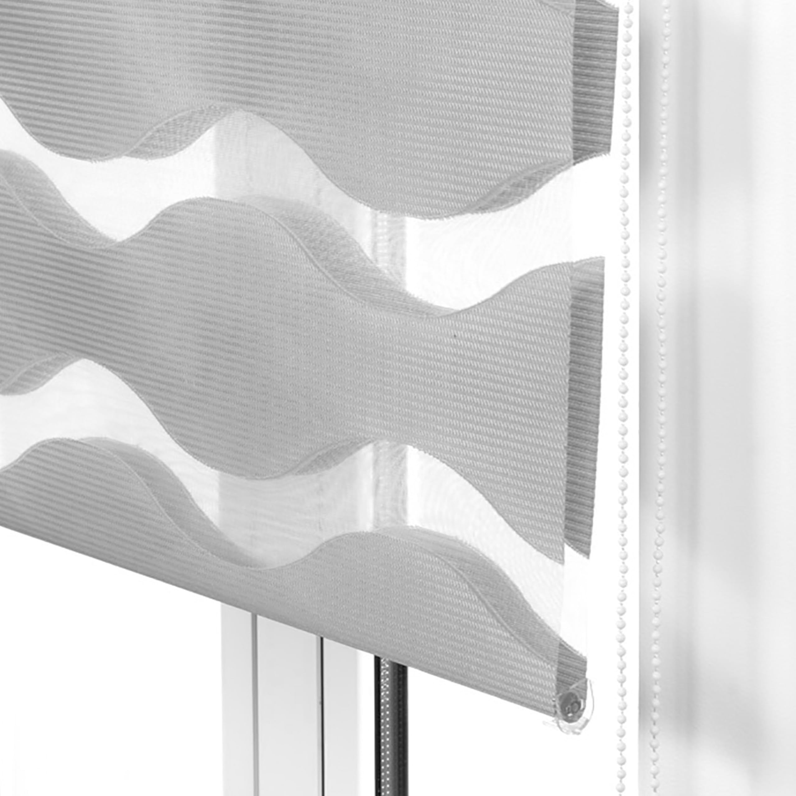 Blindecor - Luna doppelrollo klemmfix ohne bohren - duo rollo klemmfix Silber - 82 x 150 cm (Breite x Länge) Stoffgröße 79 x 145 cm – Bild 4