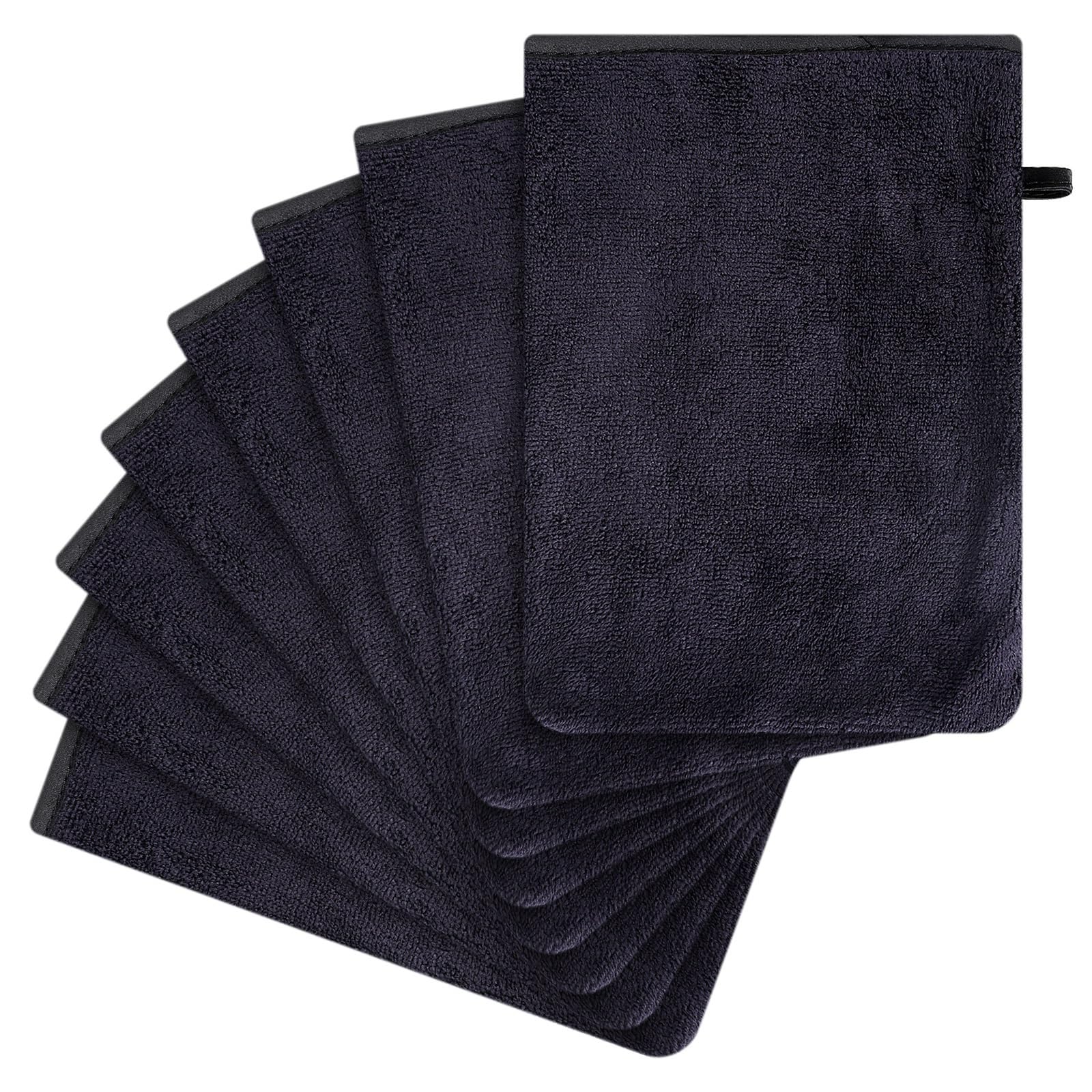 PHOGARY 6 Pack Microfiber Body Wash Mitts, Reusable Makeup Remover Mitt Gloves, Soft Face Cleansing Cloths Mitt