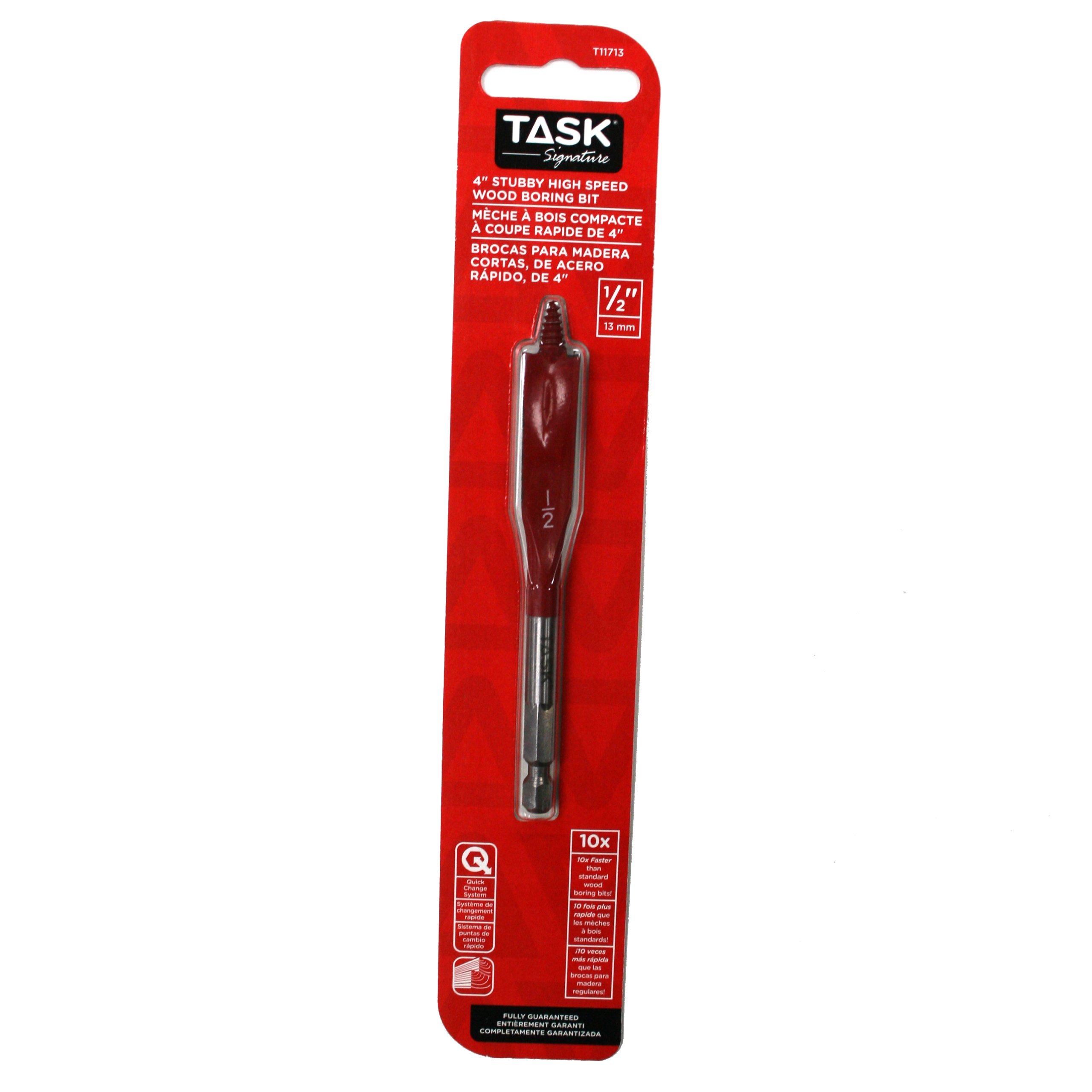 Task T11713 1/2-Inch Stubby Signature Spade Bit