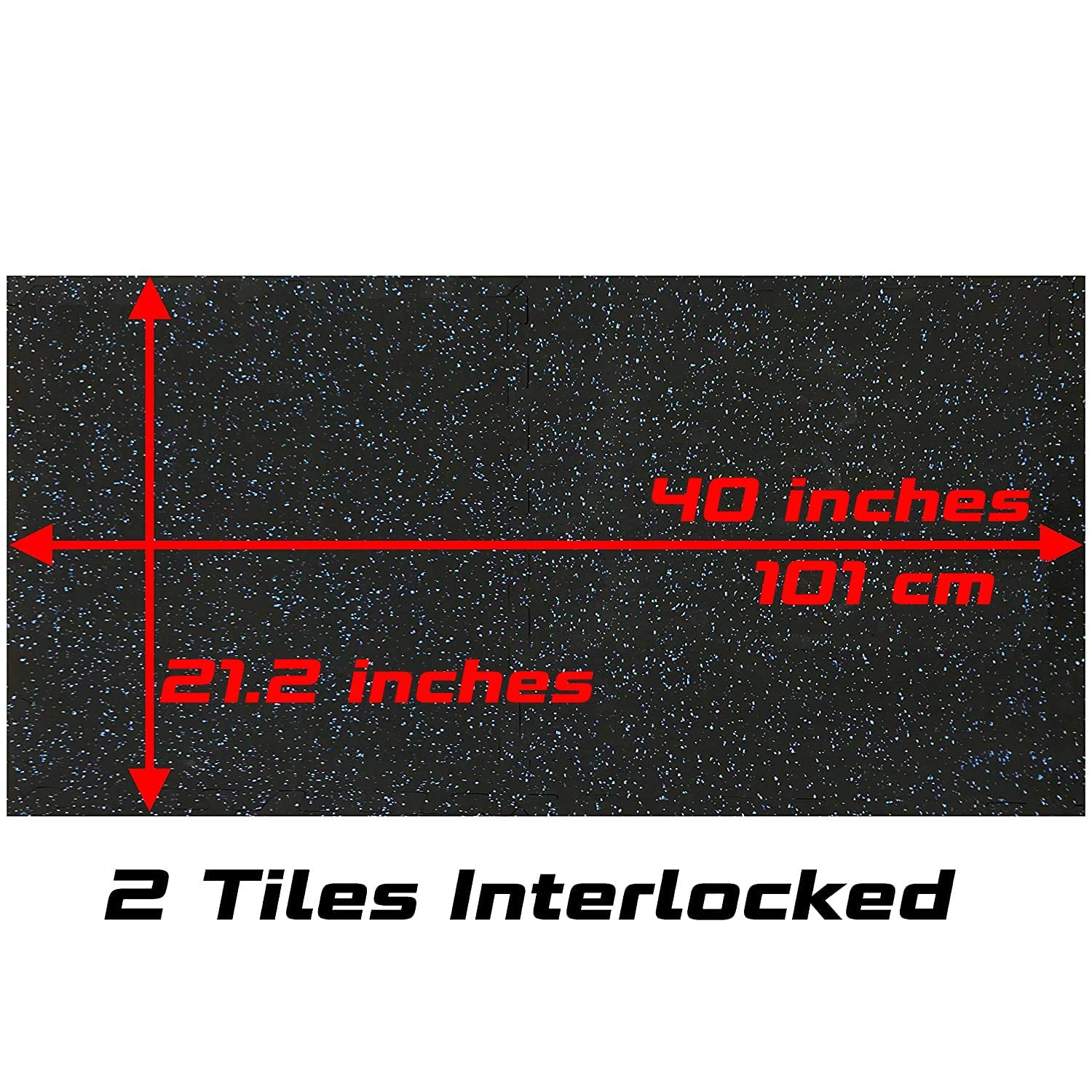 Kobo 8 mm EPDM Rubber Interlocking Tiles Commercial Quality, Puzzle Exercise Mat, Protective Flooring for Gym Equipment and Cushion for Workouts (Imported) (2) 3