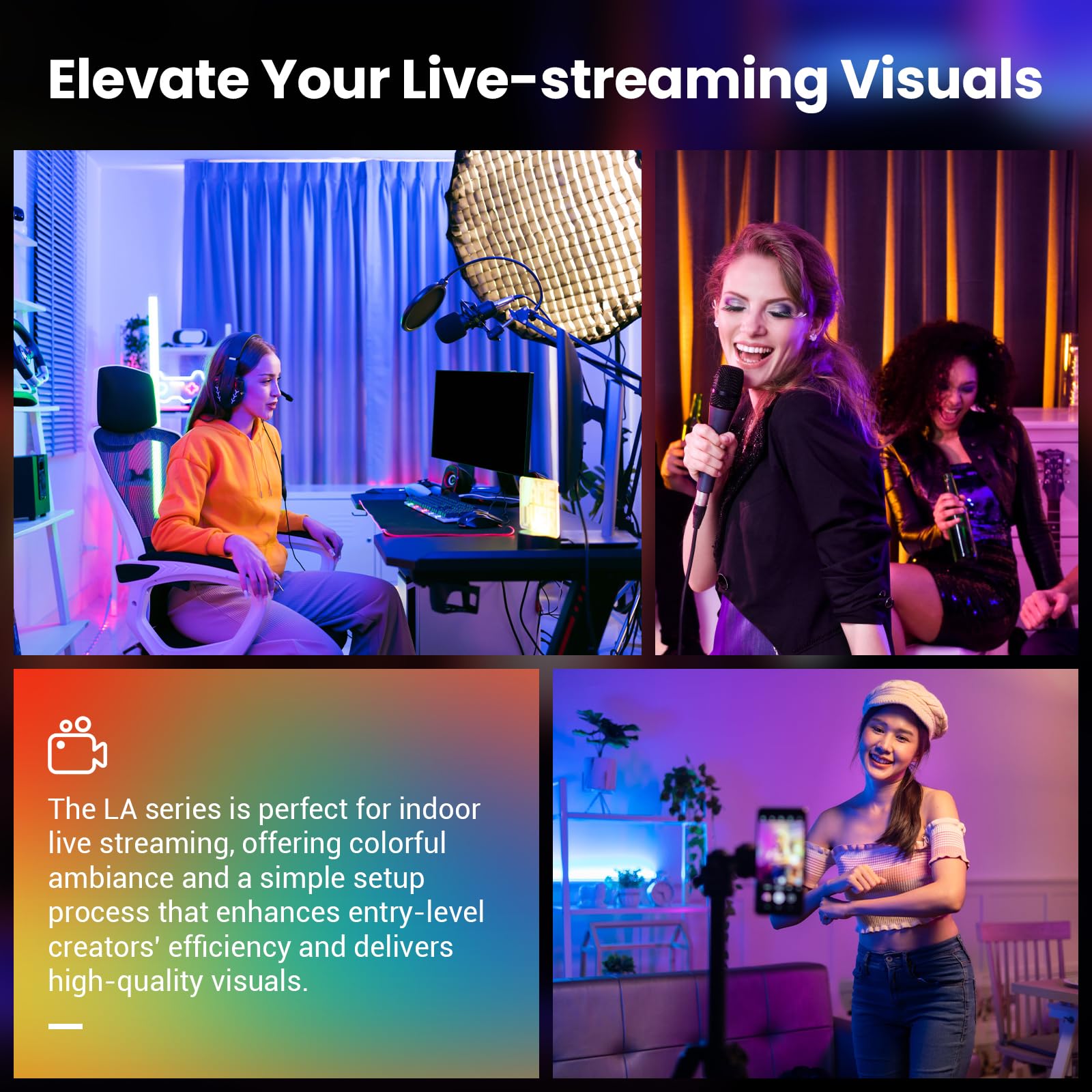 Amazon.com : Godox LA200R RGB LED Video Light with Carry Bag