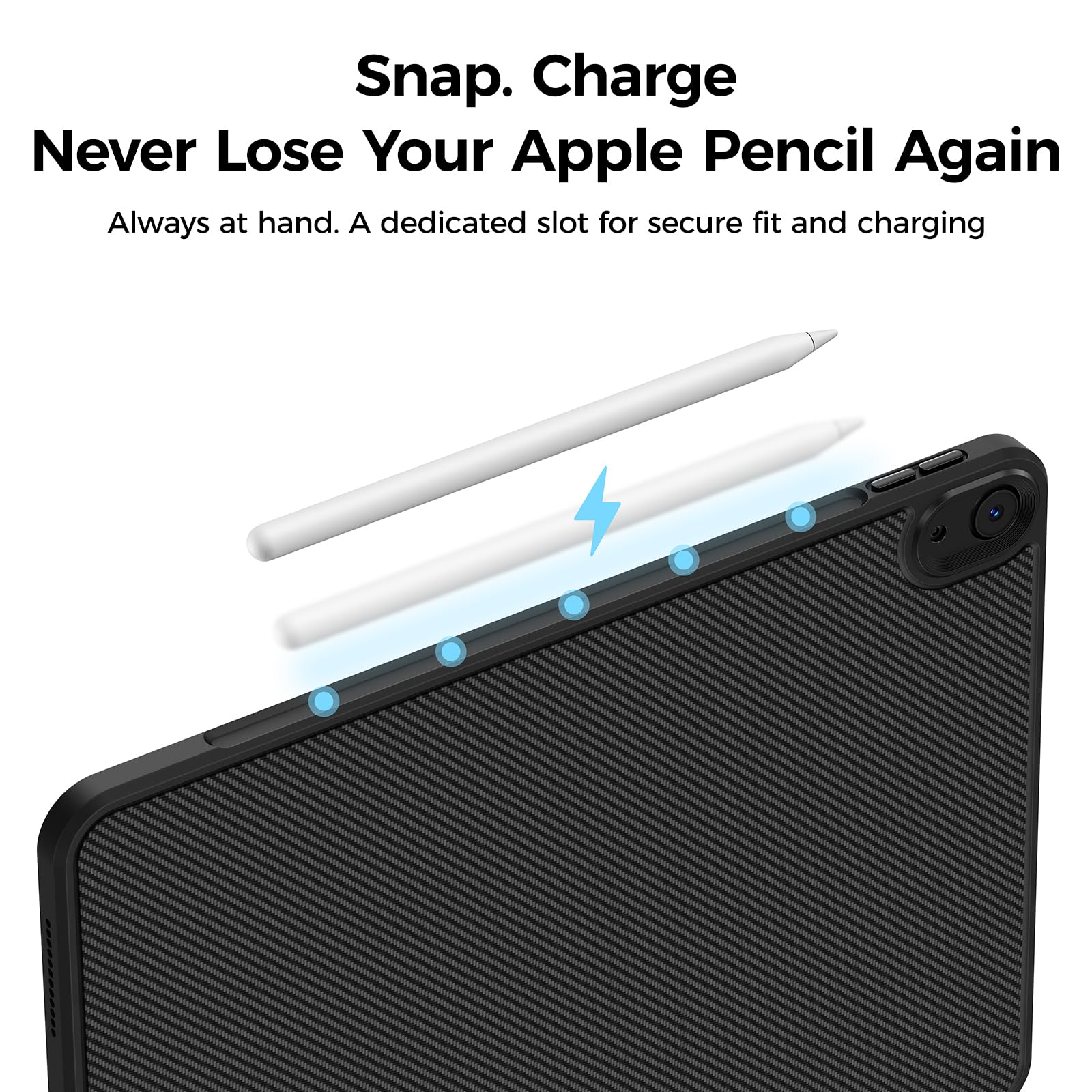 BENKS ArmorPro Cover per iPad Air 11 Pollici (M3/M2) 2025/2024, Custodia Sottile Antiurto con Porta Pencil, Supporta la Ricarica Apple Pencil, Realizzata in Kevlar DuPont e TPU